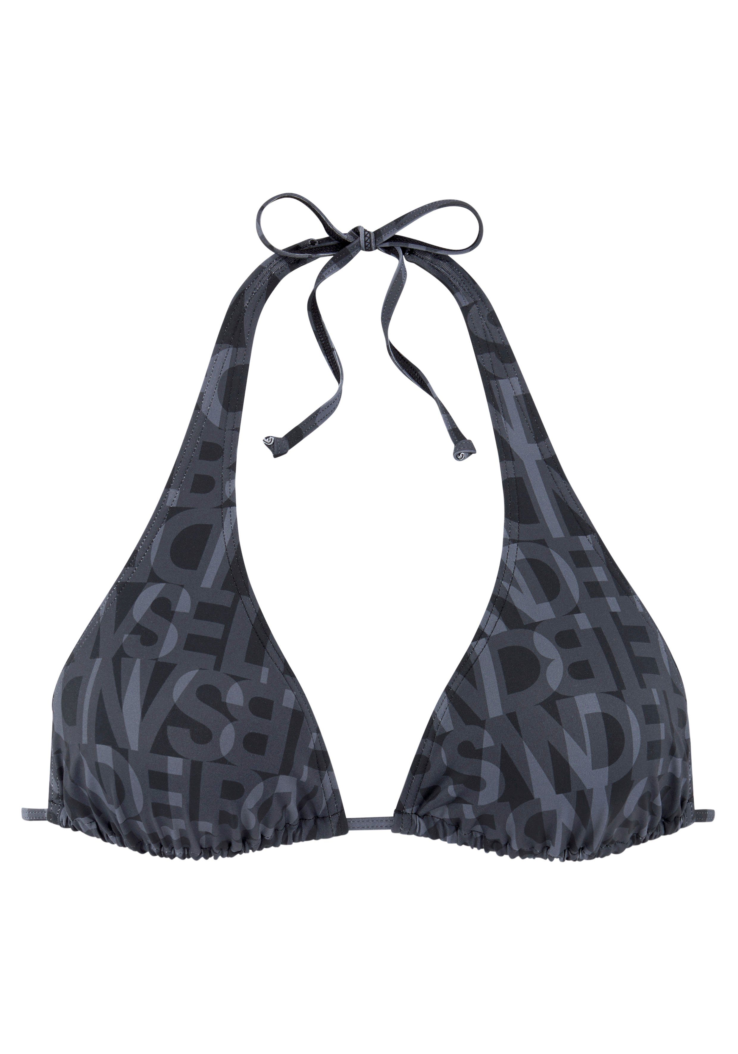 Elbsand Triangel-bikinitop Letra met geweldige woorden bikini's maat C/D C/D zwart