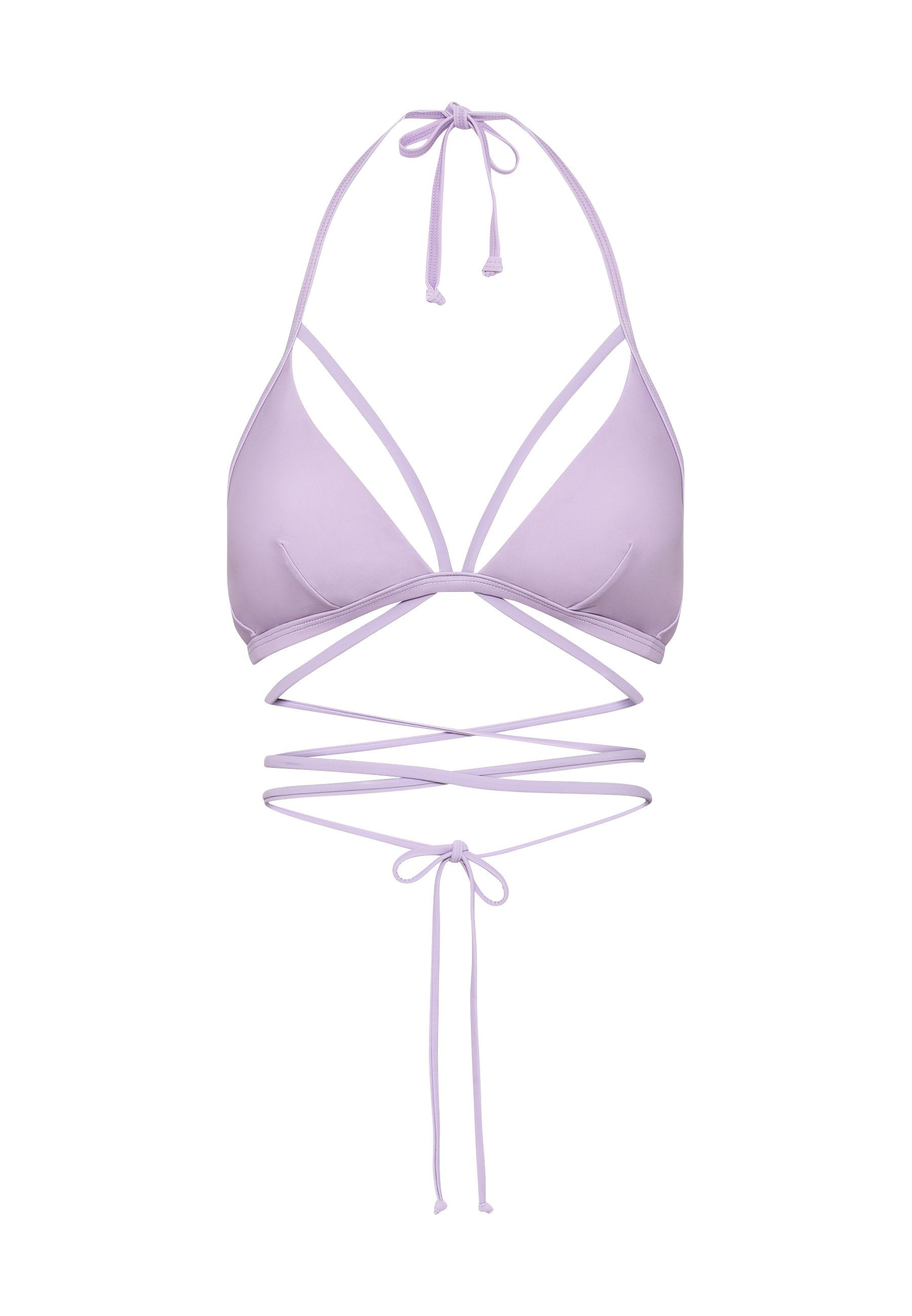 LSCN by LASCANA Triangel-bikinitop GINA met lange bindband bikini's maat A/B A/B paars