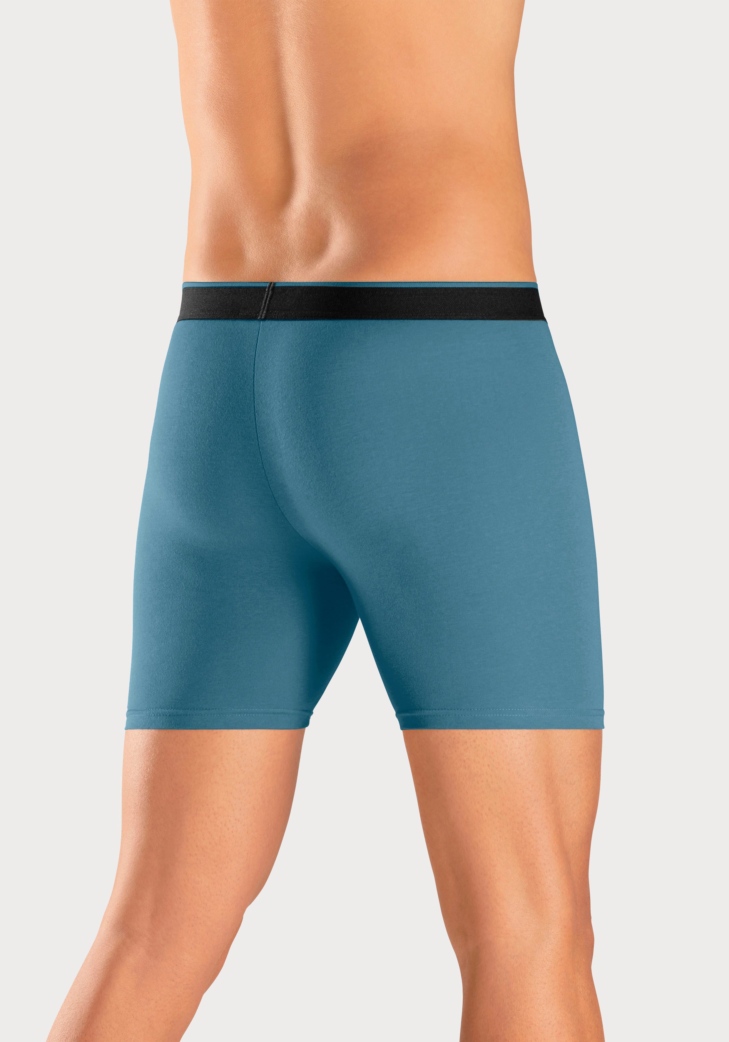 AUTHENTIC LE JOGGER Lange boxershort met twee kleuren geweven band en langere pijpen (set, 5 stuks)