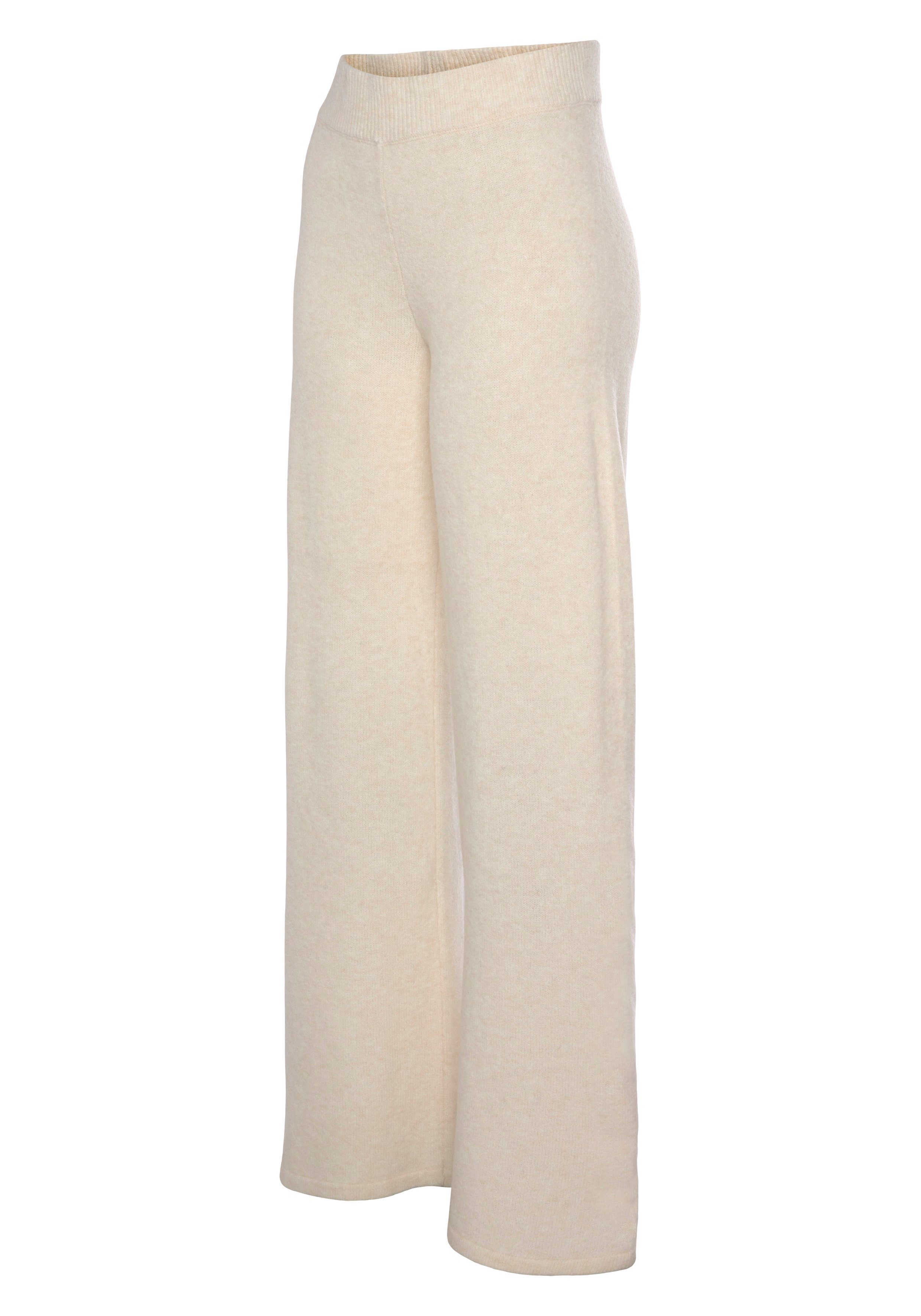 Lascana Tricotbroek -Loungebroek met ribboorden, loungewear