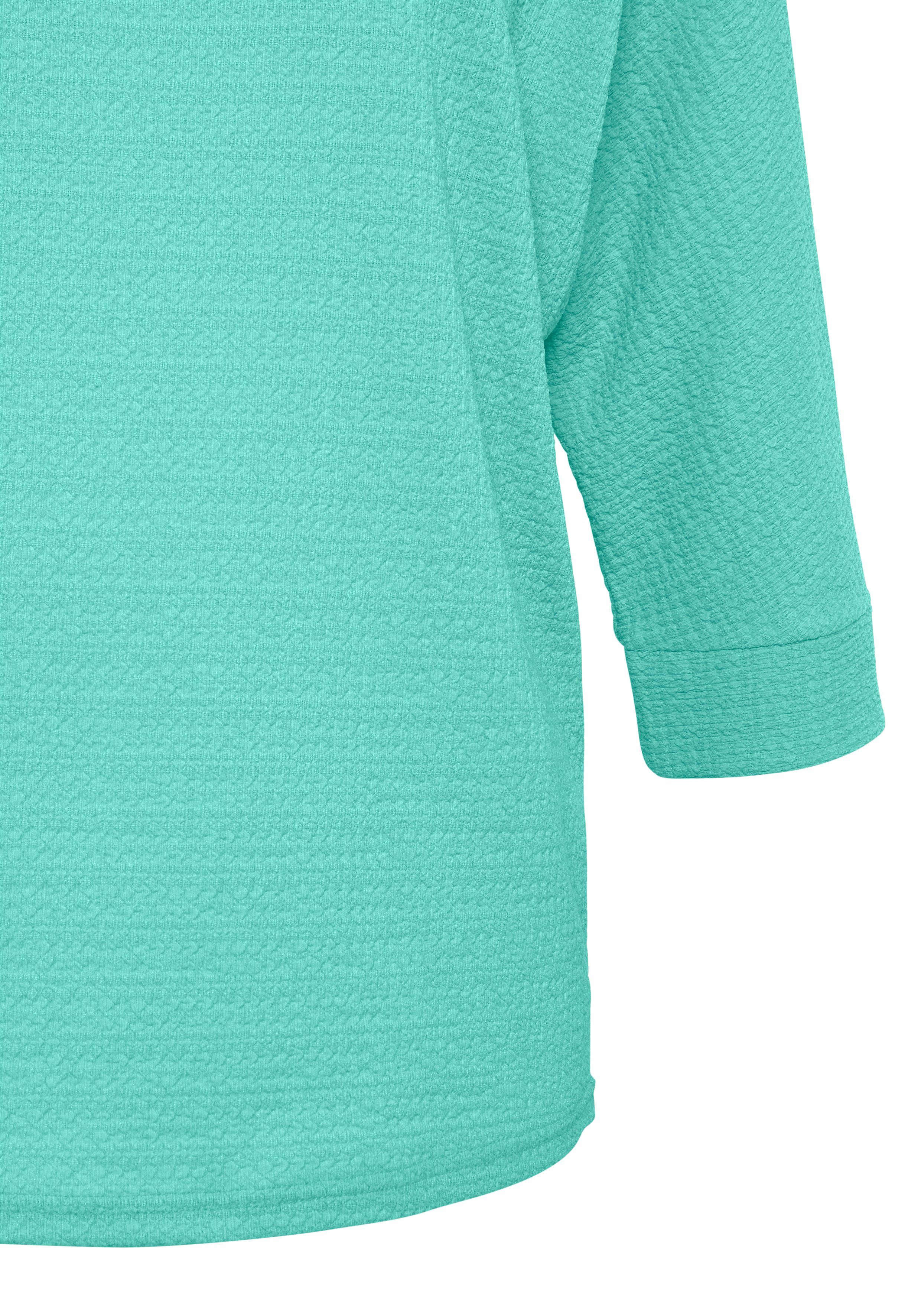 Vivance Shirt met 3/4-mouwen Van kreukvrije crêpe-kwaliteit gemaakt van strijkvrije crêpe stof