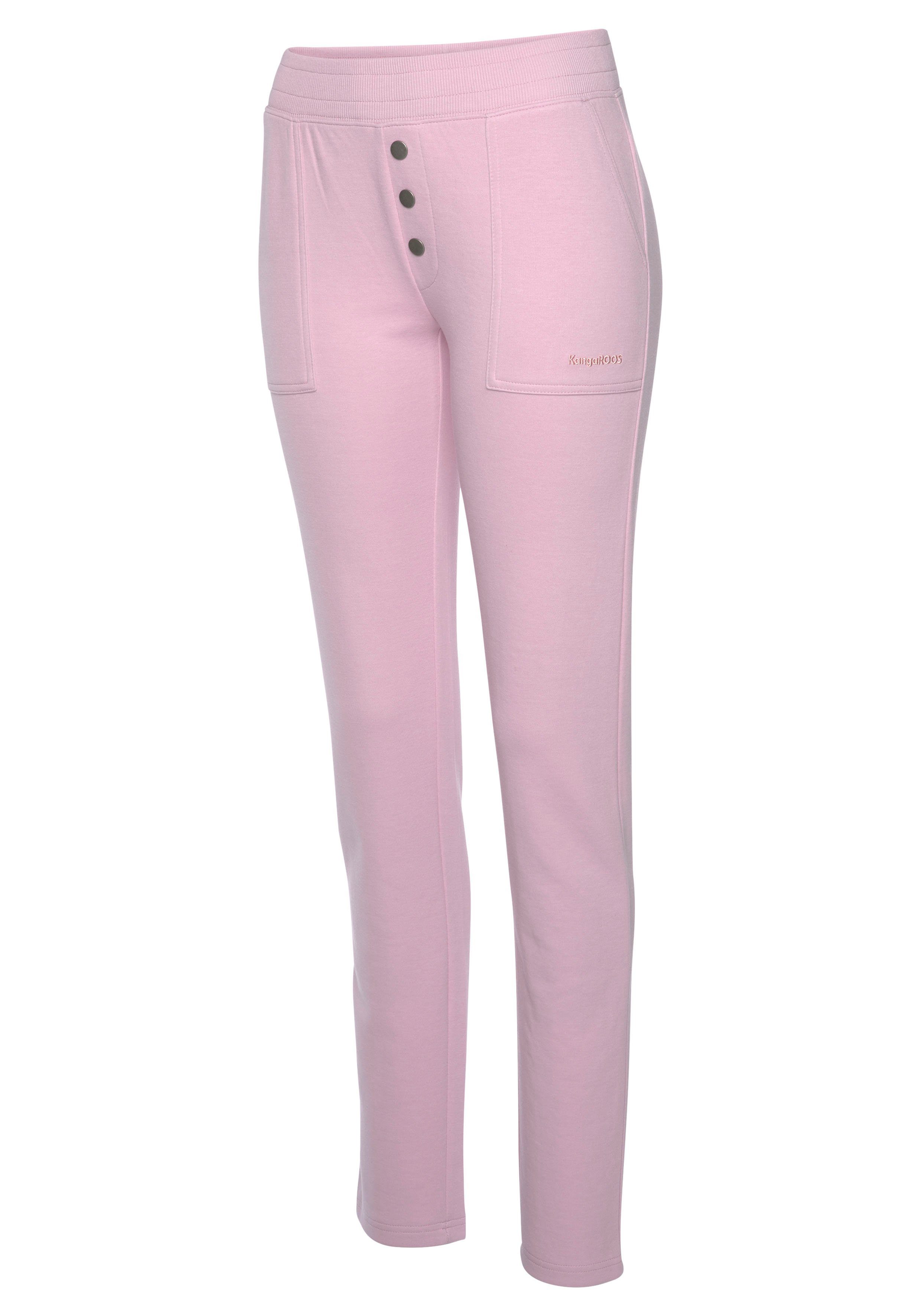KangaROOS Relaxbroek met decoratieve knopen, loungepak