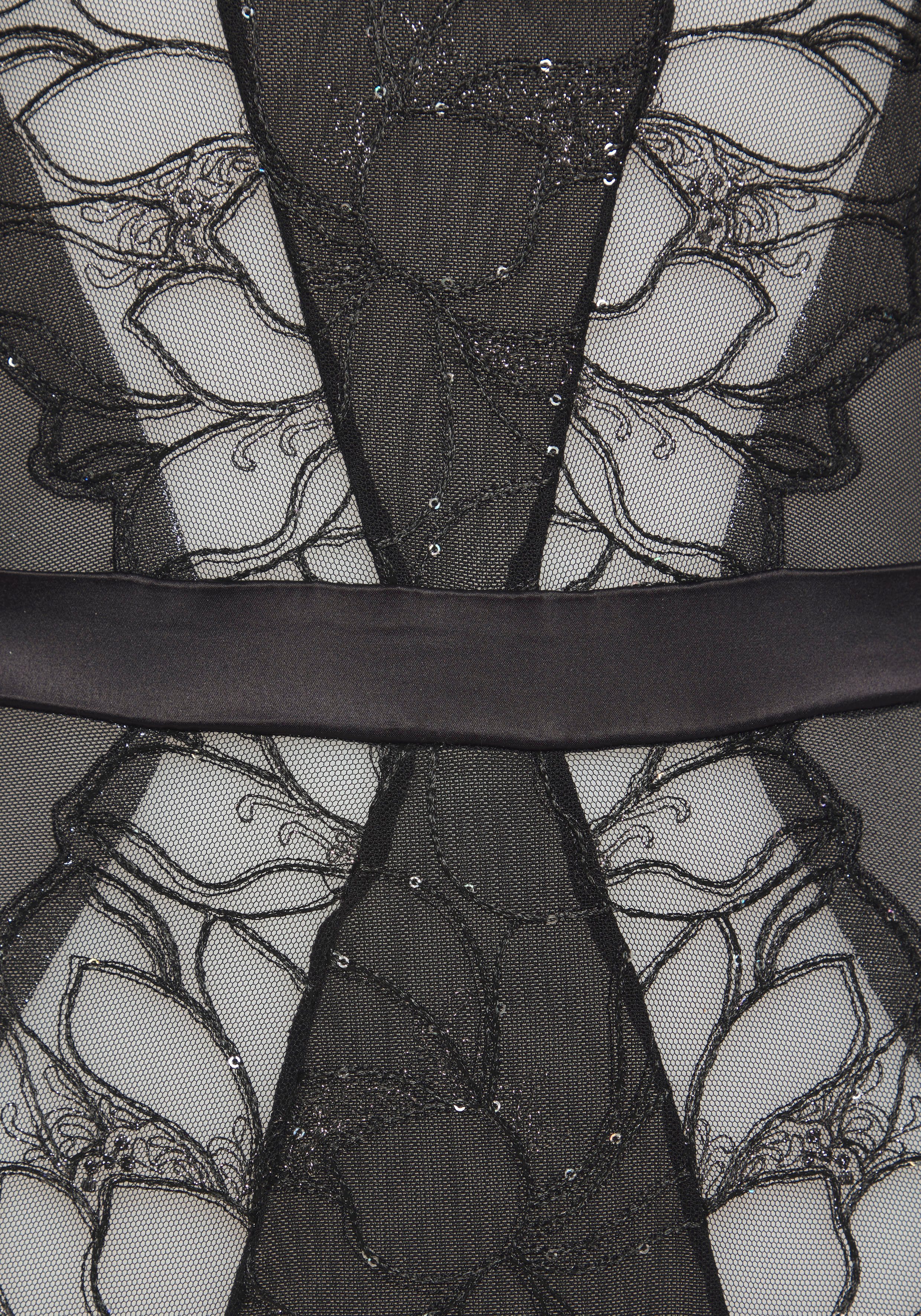 Lascana Stringbody gemaakt van elegant kant en glinsterend soft mesh, sexy lingerie