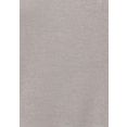 vivance shirt met 3-4-mouwen met zilverkleurige glitterprint grijs