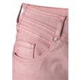 lascana 7-8 jeans met licht gerafelde voetzomen roze