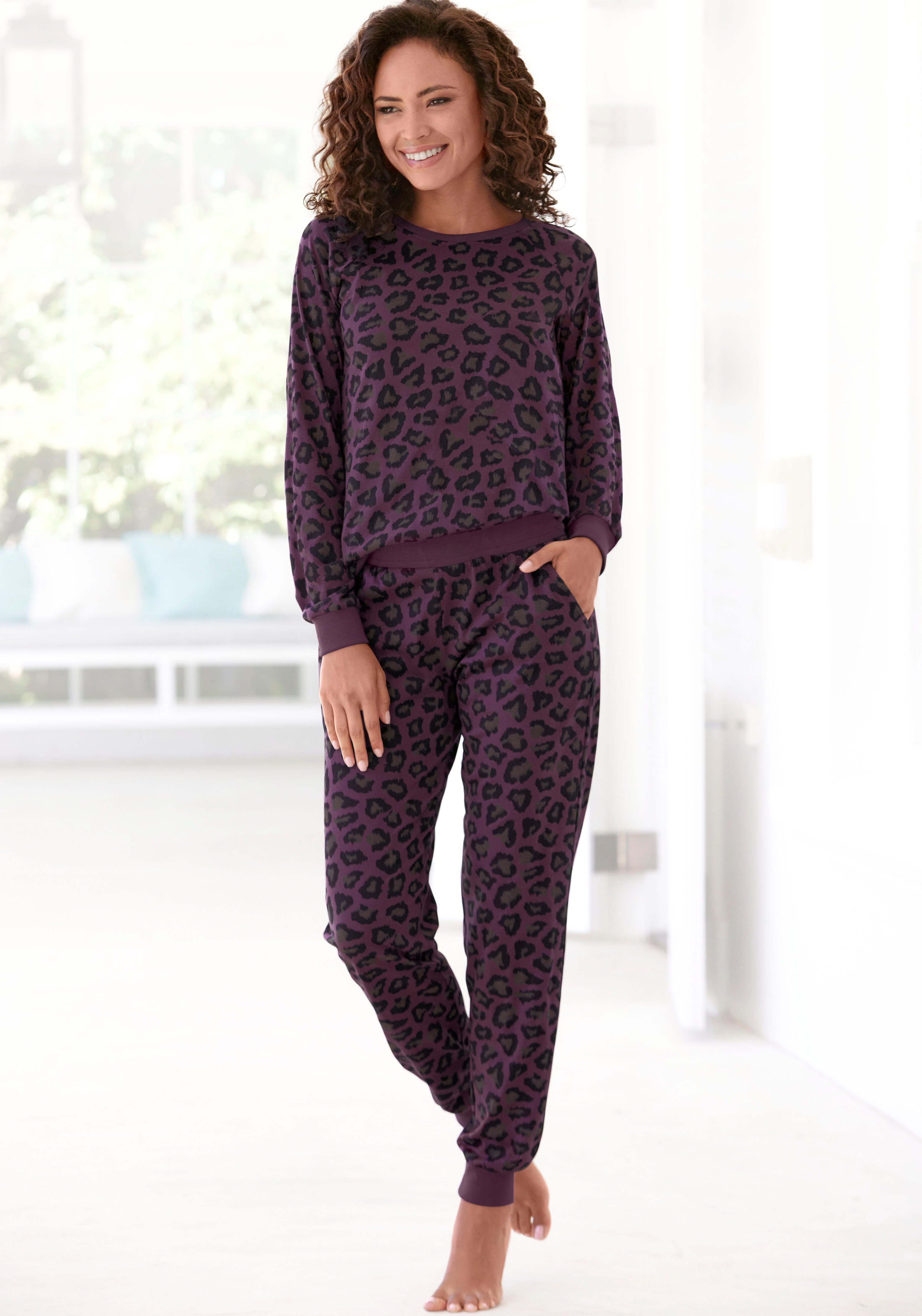 Vivance Dreams Pyjama met tonale dierenprint (2-delig)