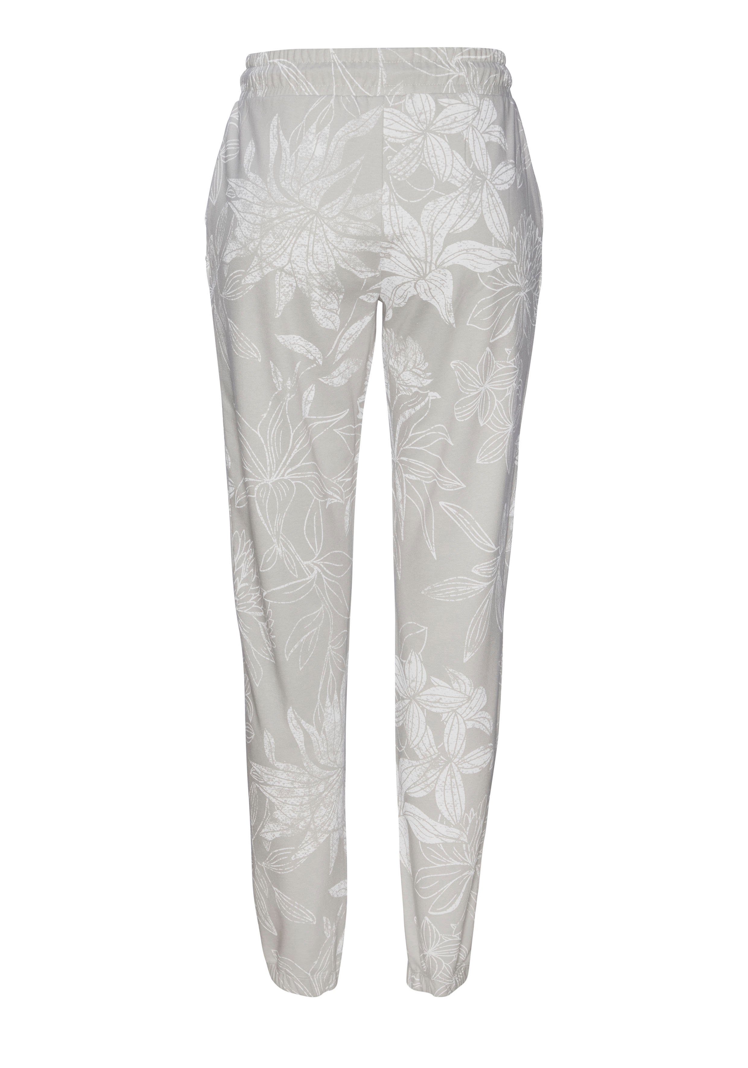 Lascana Loungebroek met bloemen alloverprint, loungepak