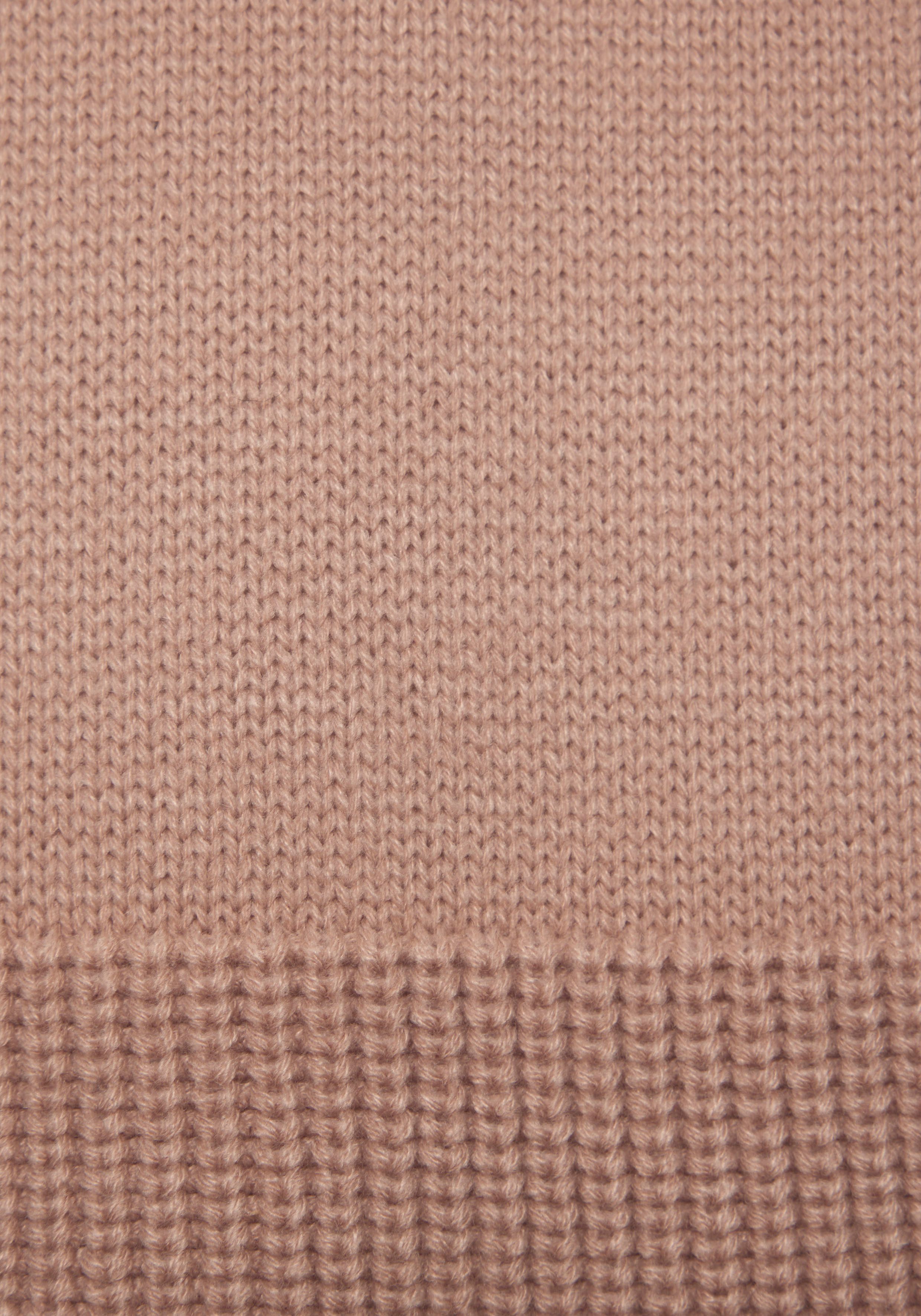 Lascana Gebreide trui met grof brei-details, dames trui met ronde hals