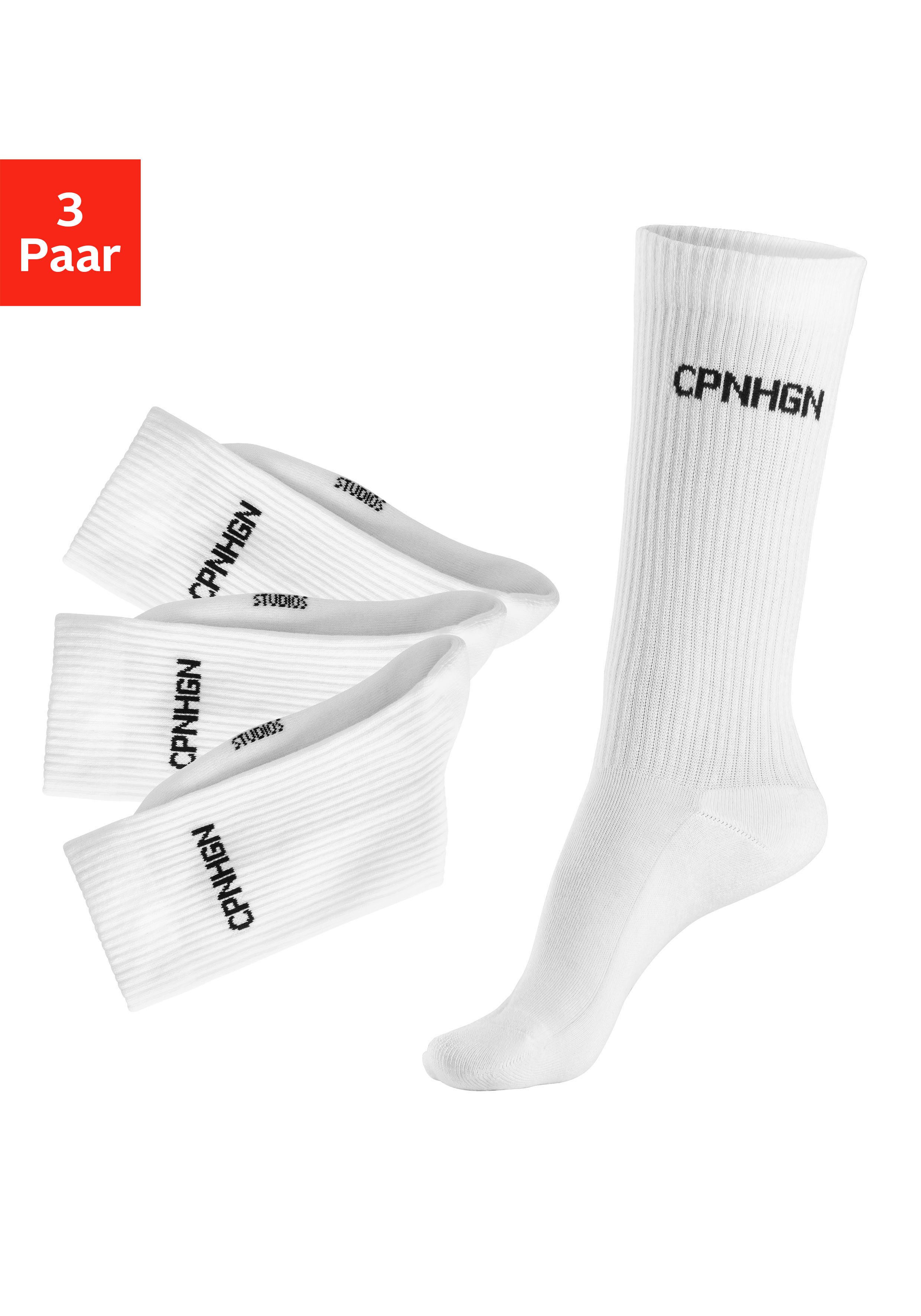 Copenhagen Studios Tennissokken met badstof, halve voet (set, 3 paar)