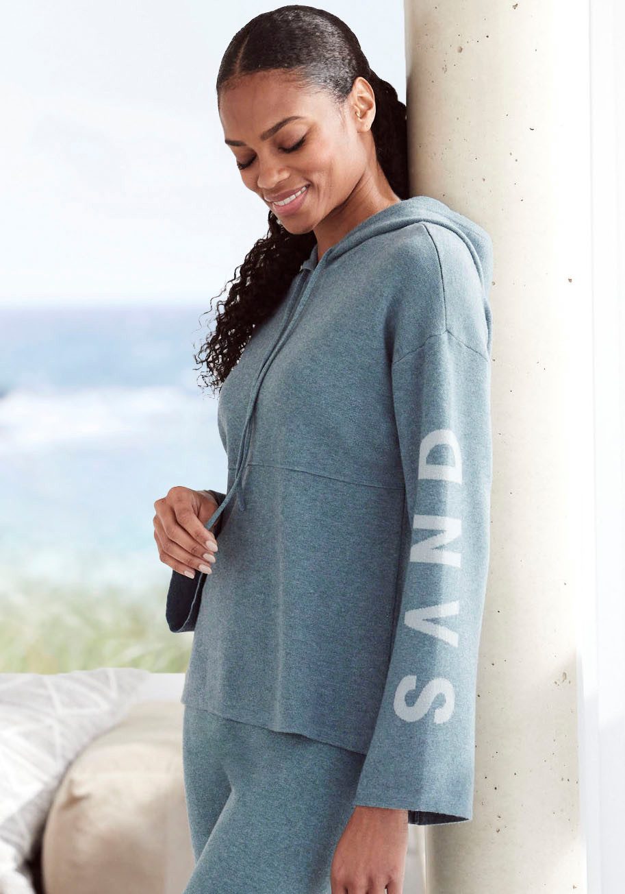 Elbsand Hoodie Gebreide trui met ingebreid logo, loungewear