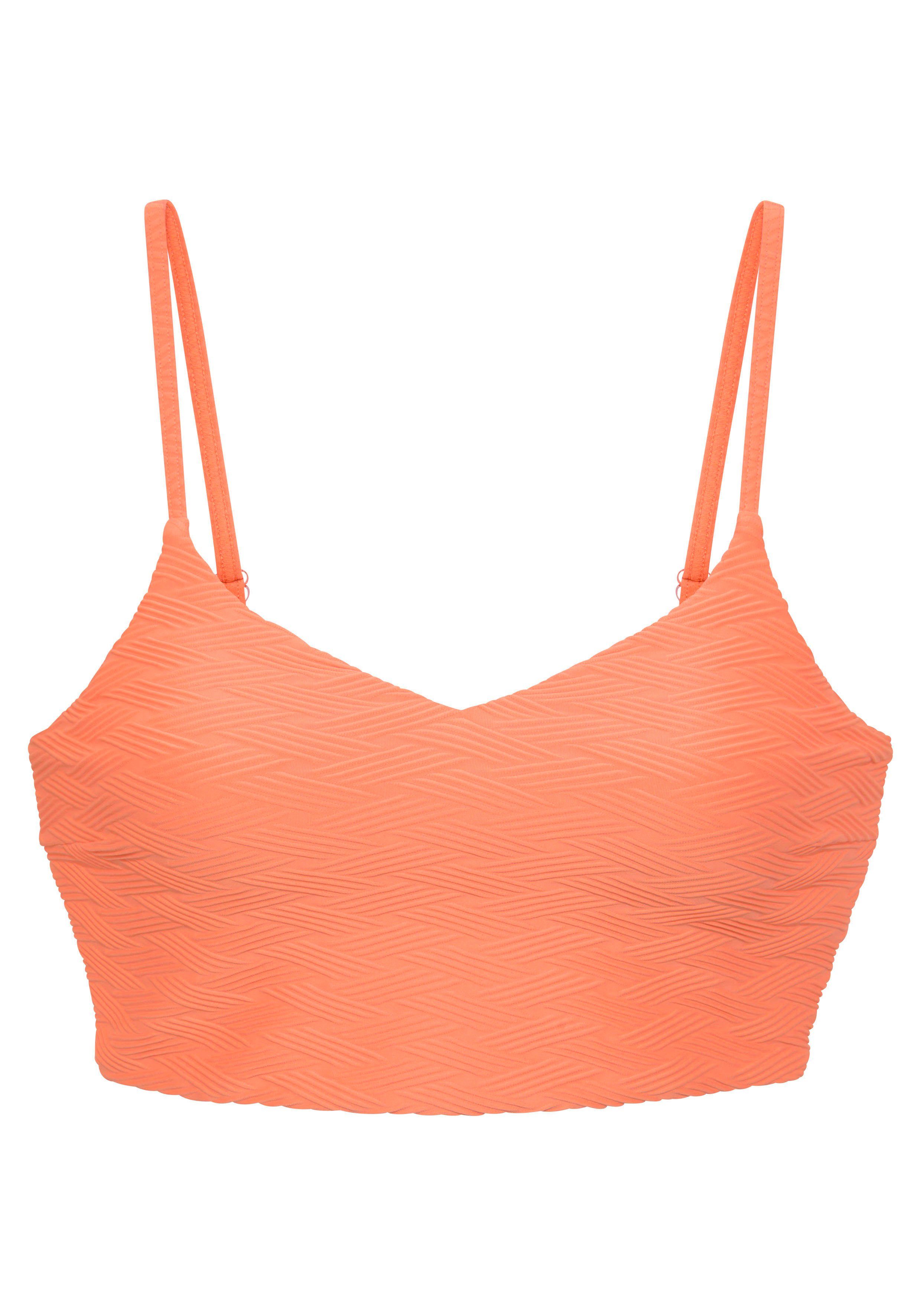 Sunseeker Crop-bikinitop Loretta met structuurpatroon