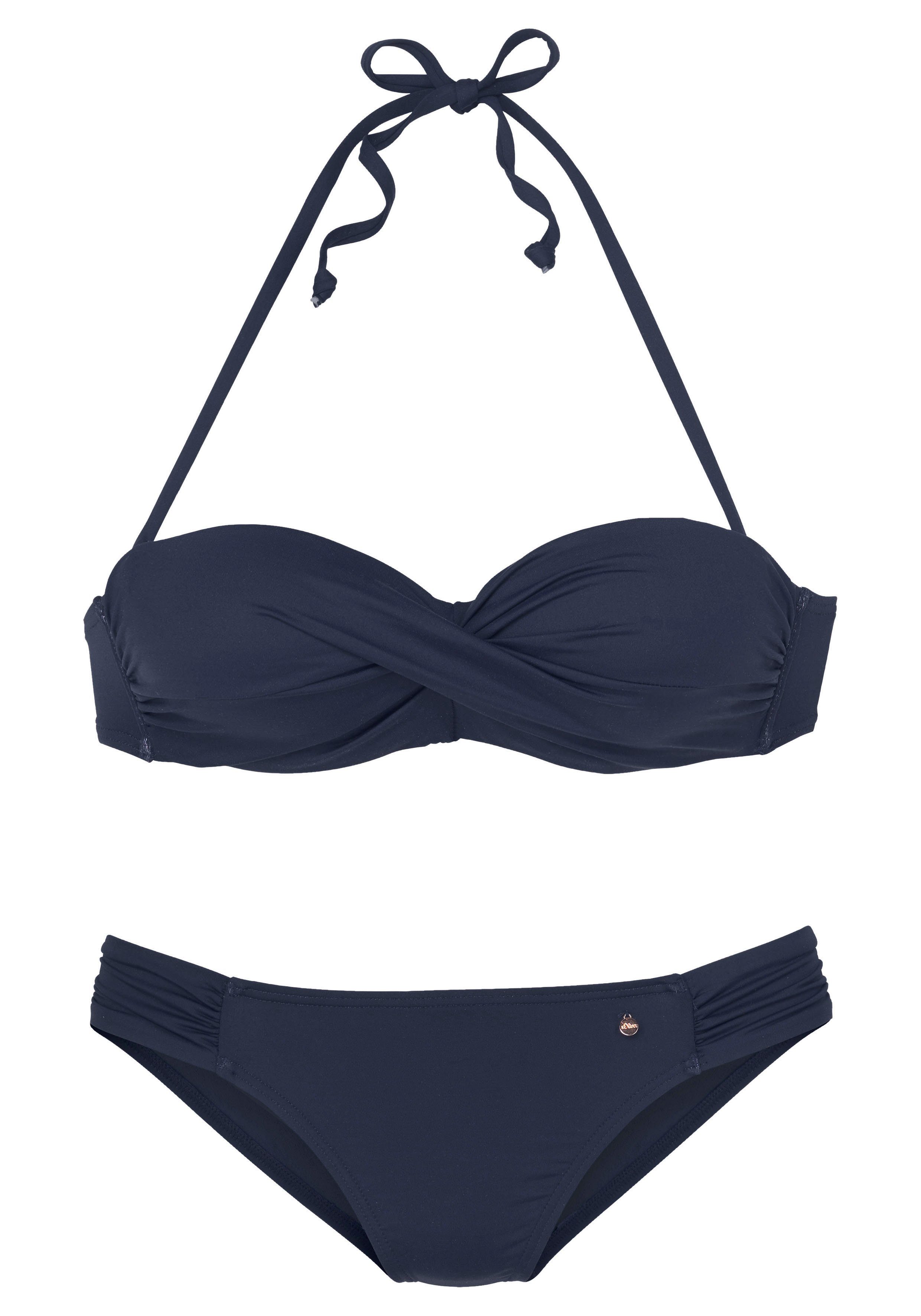 s.Oliver RED LABEL Beachwear Beugelbikini in bandeaumodel met ruches