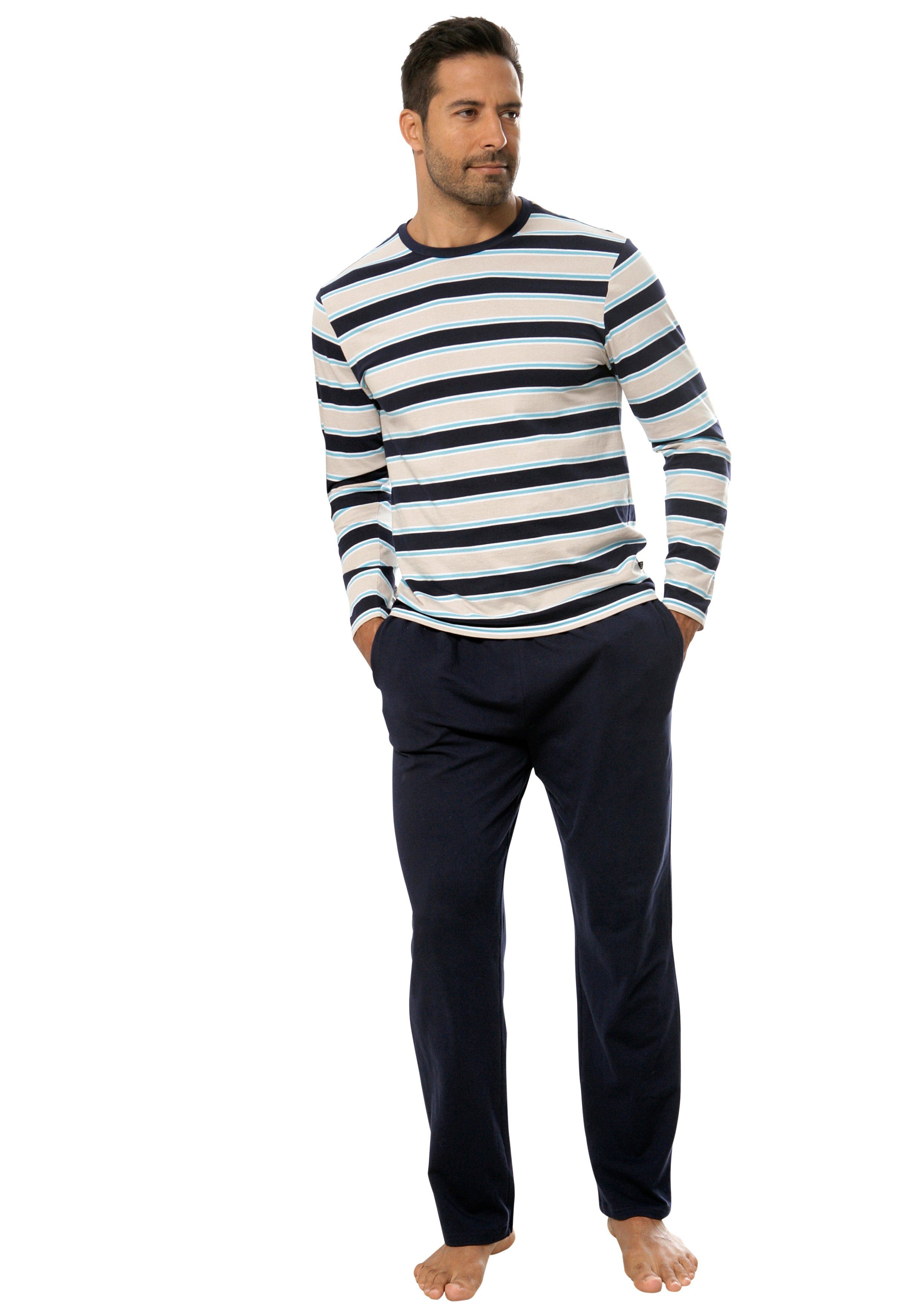 H.I.S Pyjama Pyjama in mooie streeplook (2-delig, 1 stuk)