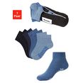 bench. korte sokken in aansprekend etui met ritssluiting (pennenzak, 7 paar) blauw