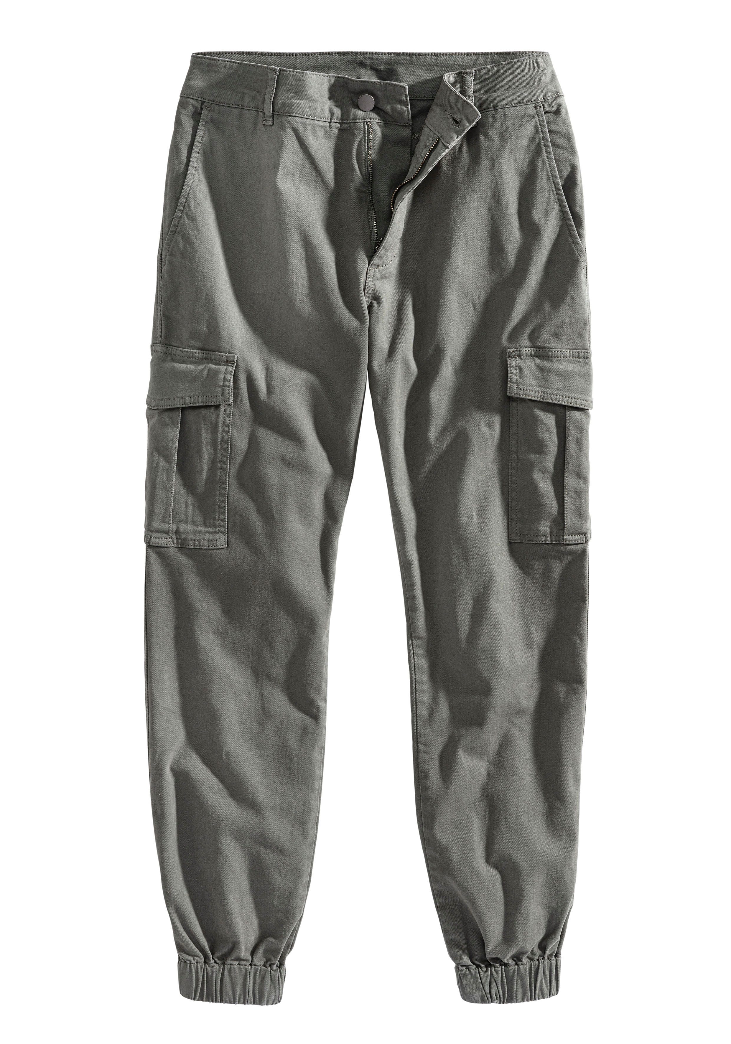 AUTHENTIC LE JOGGER Cargobroek met normale taillehoogte van elastische katoenkwaliteit