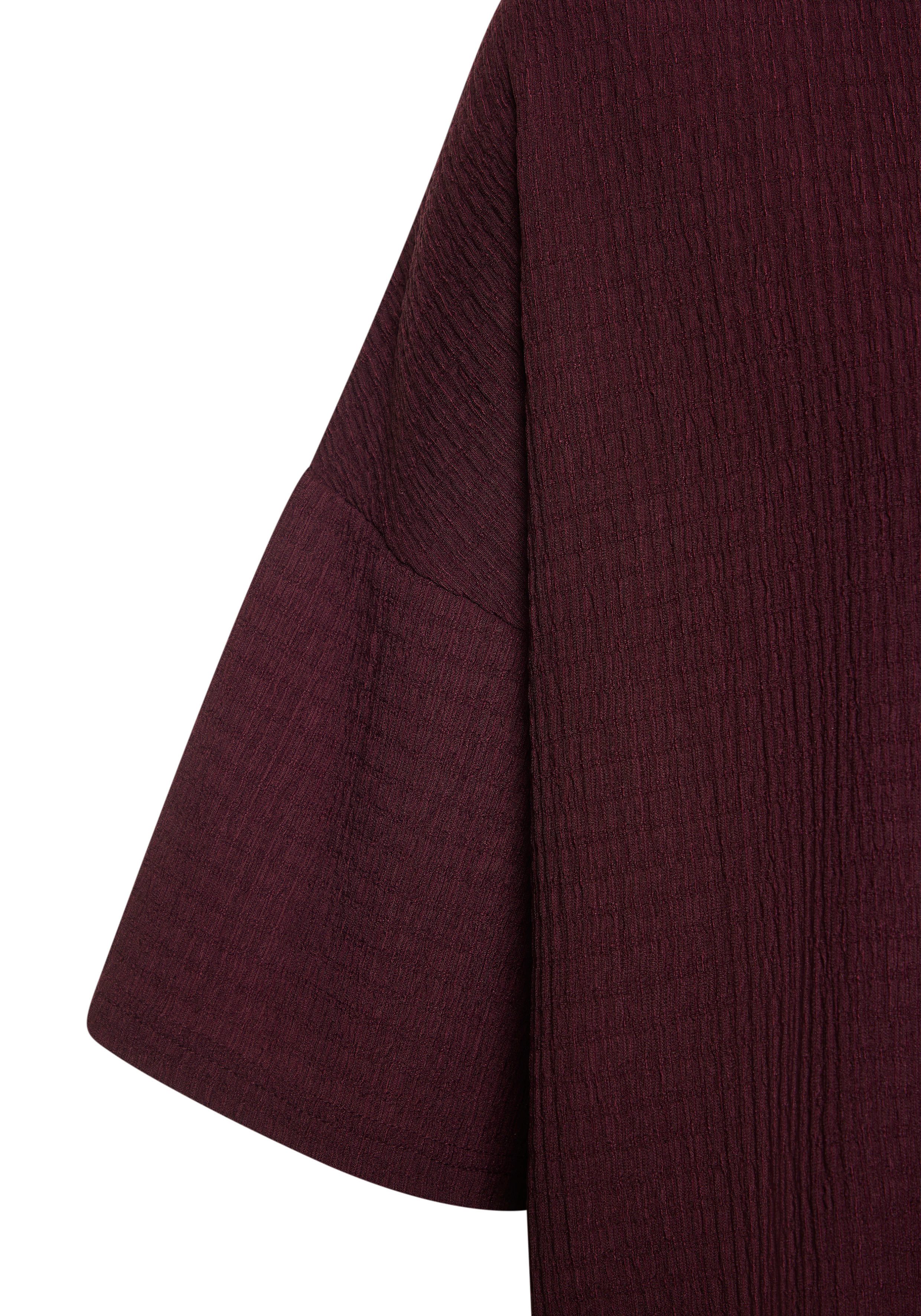 Lascana Shirt met korte mouwen Met opstaande kraag van kreukvrije crêpe-kwaliteit