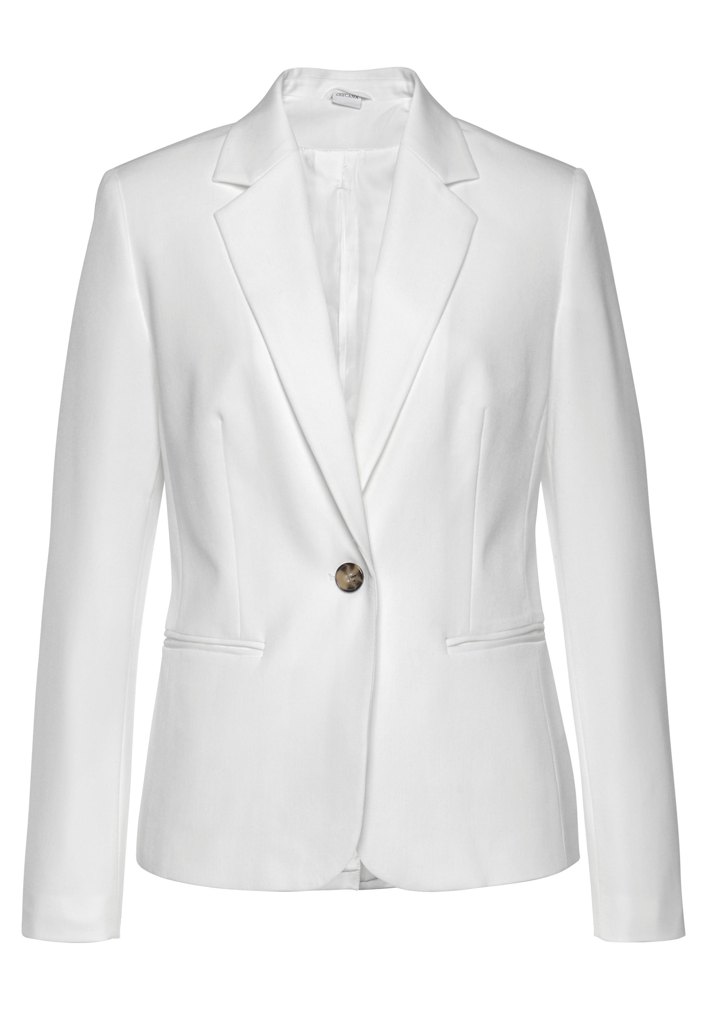 Lascana Korte blazer in klassieke vorm, getailleerde damesblazer, sportief elegant