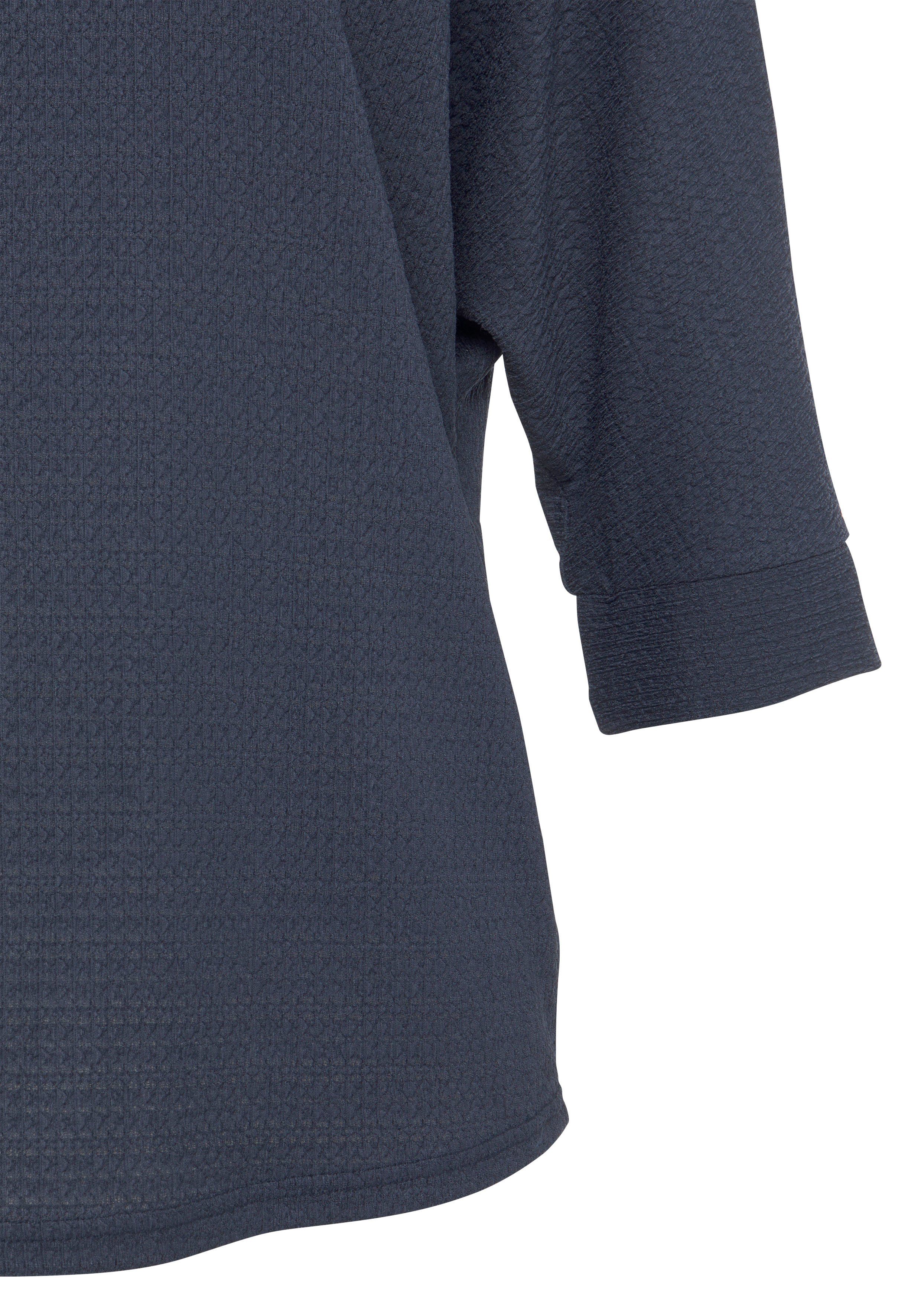 Vivance Shirt met 3/4-mouwen Van kreukvrije crêpe-kwaliteit gemaakt van strijkvrije crêpe stof