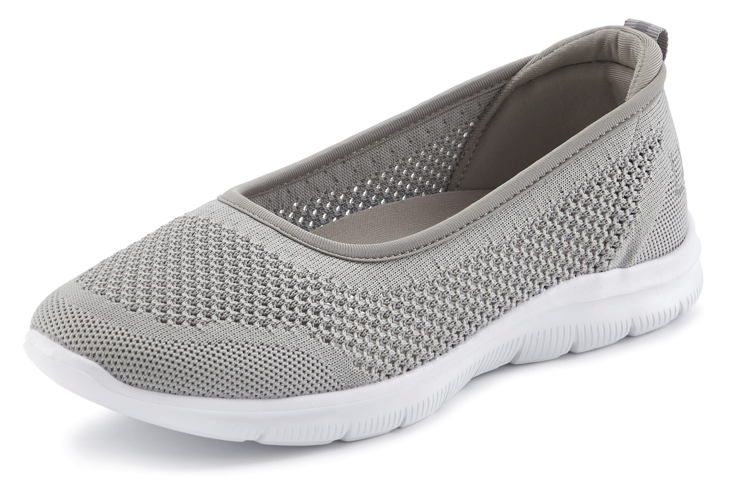 Lascana Sneaker-ballerina’s ultralichte slipper, slip-on sneaker, vrijetijdsschoen vegan