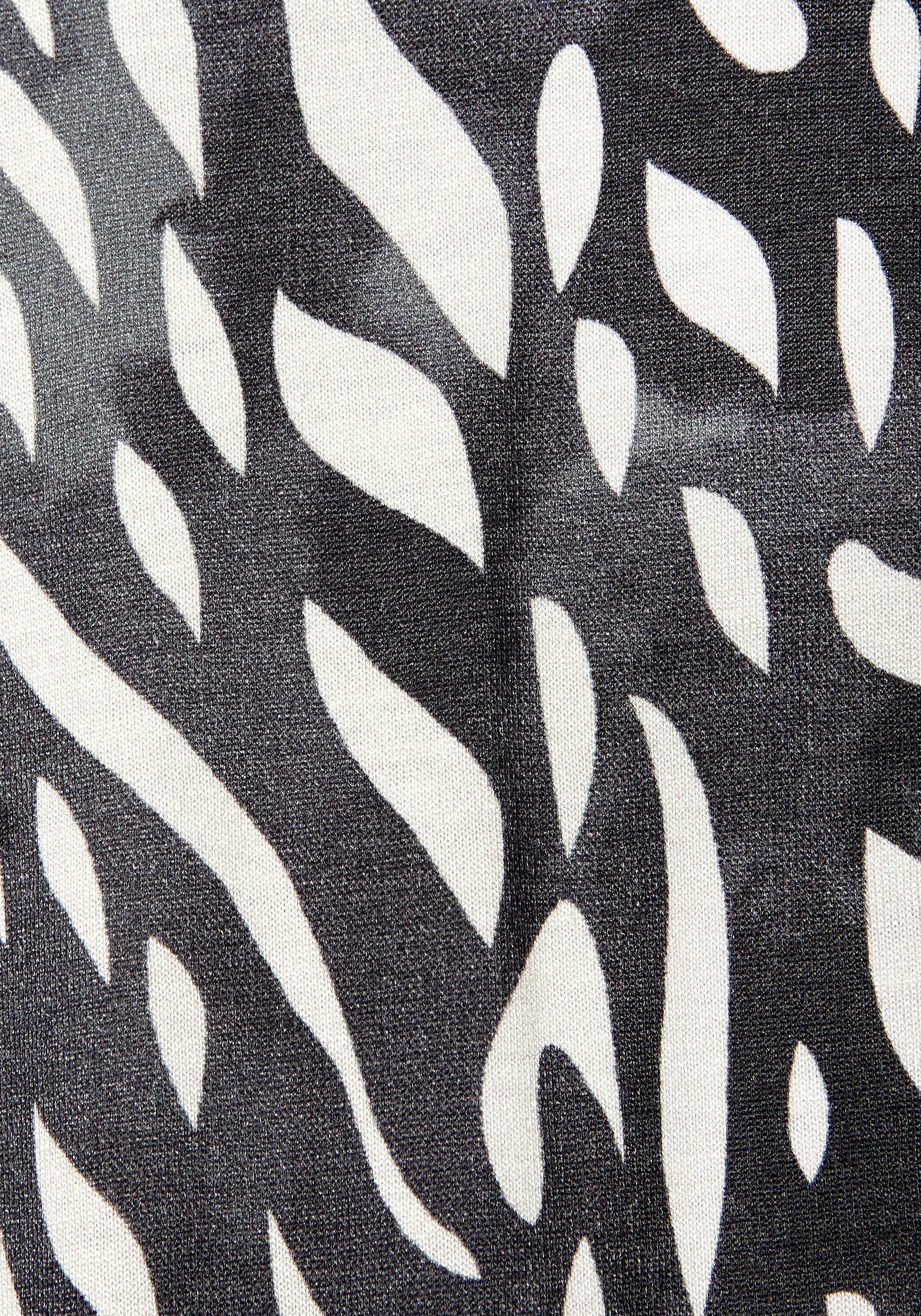 Lascana Maxi-jurk met zijsplit, jerseyjurk in alloverprint
