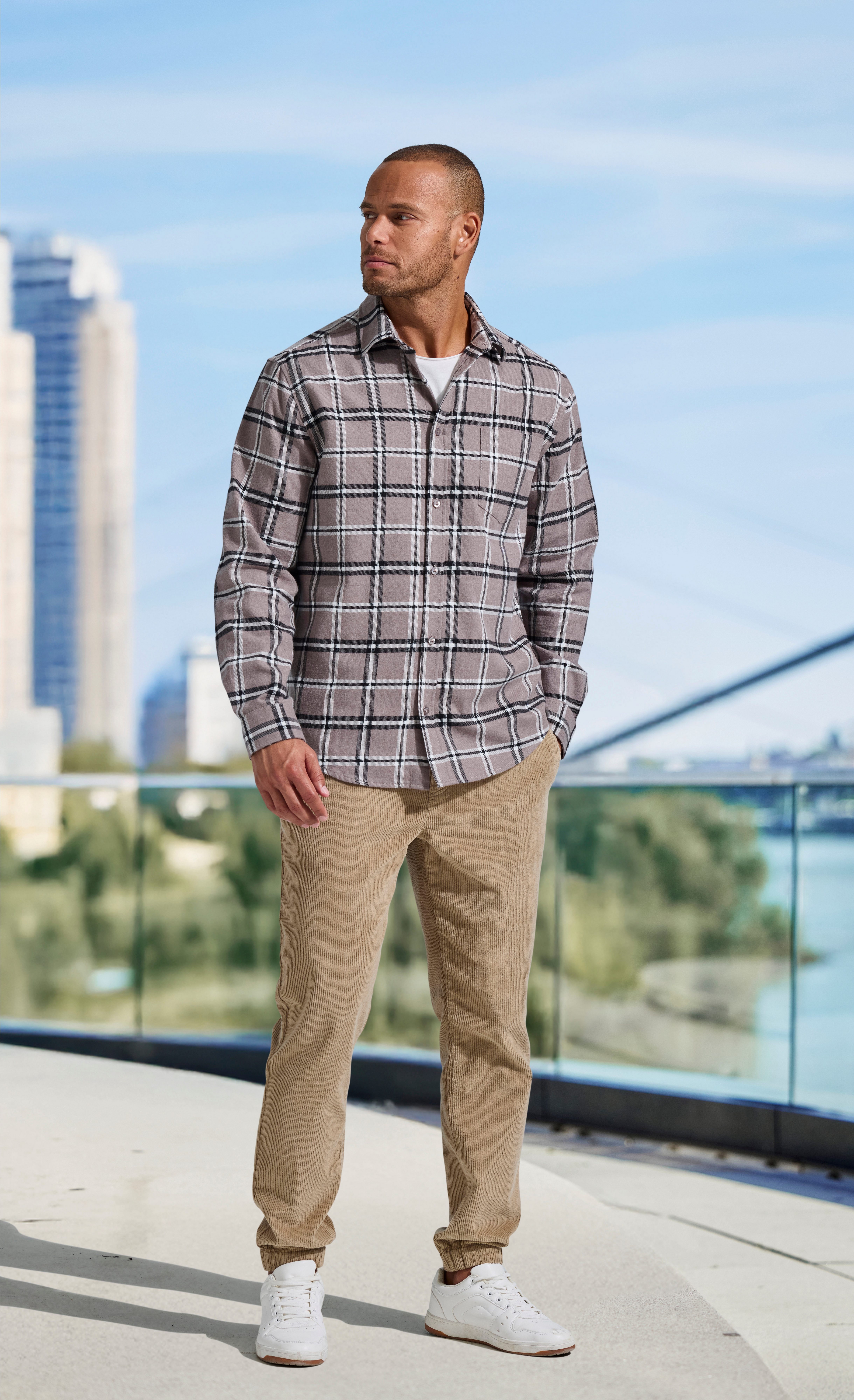 John Devin T-shirt Relaxed fit, korte mouwen, vrijetijdsshirt met ronde hals van 100% katoen (set, 2)