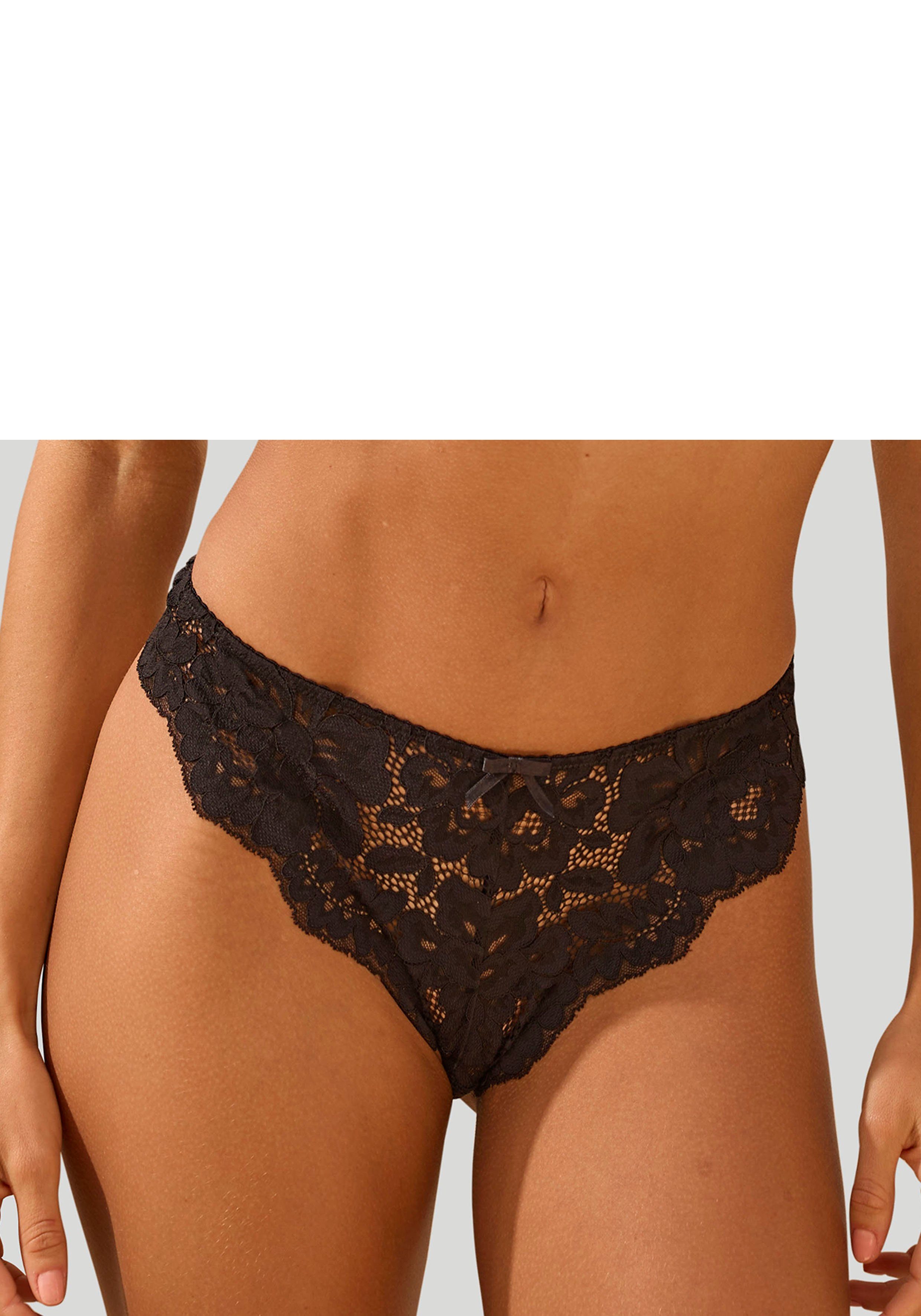 s.Oliver RED LABEL Beachwear String Charline van gebloemde kant