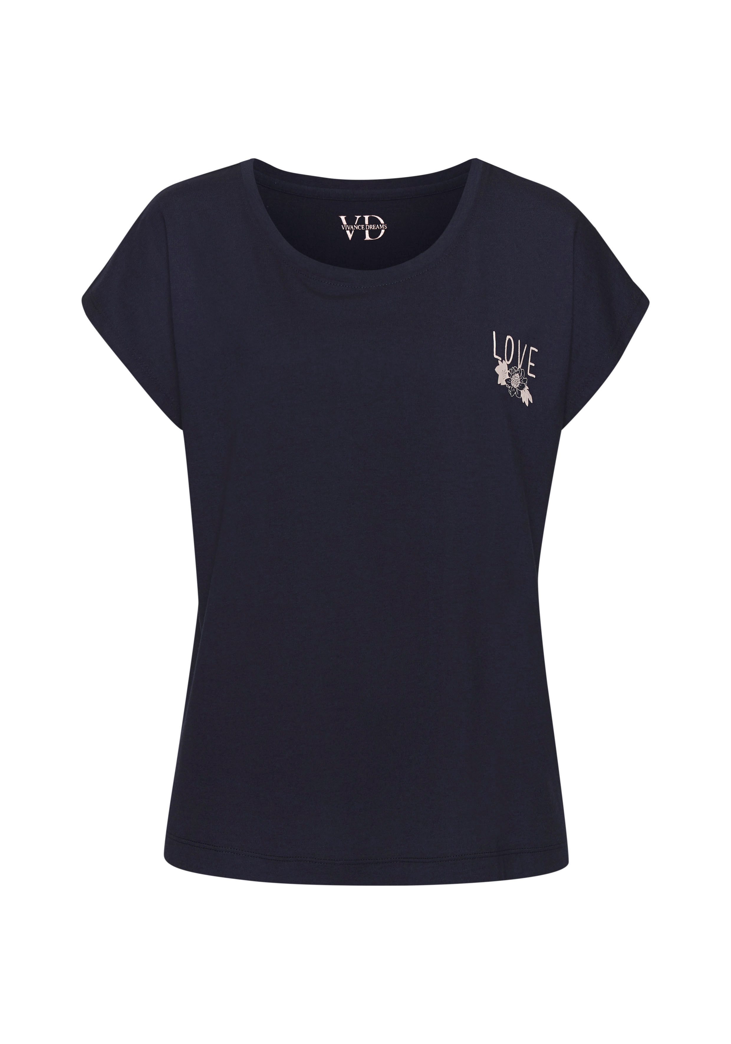 Vivance Dreams T-shirt met kleine print op de borst