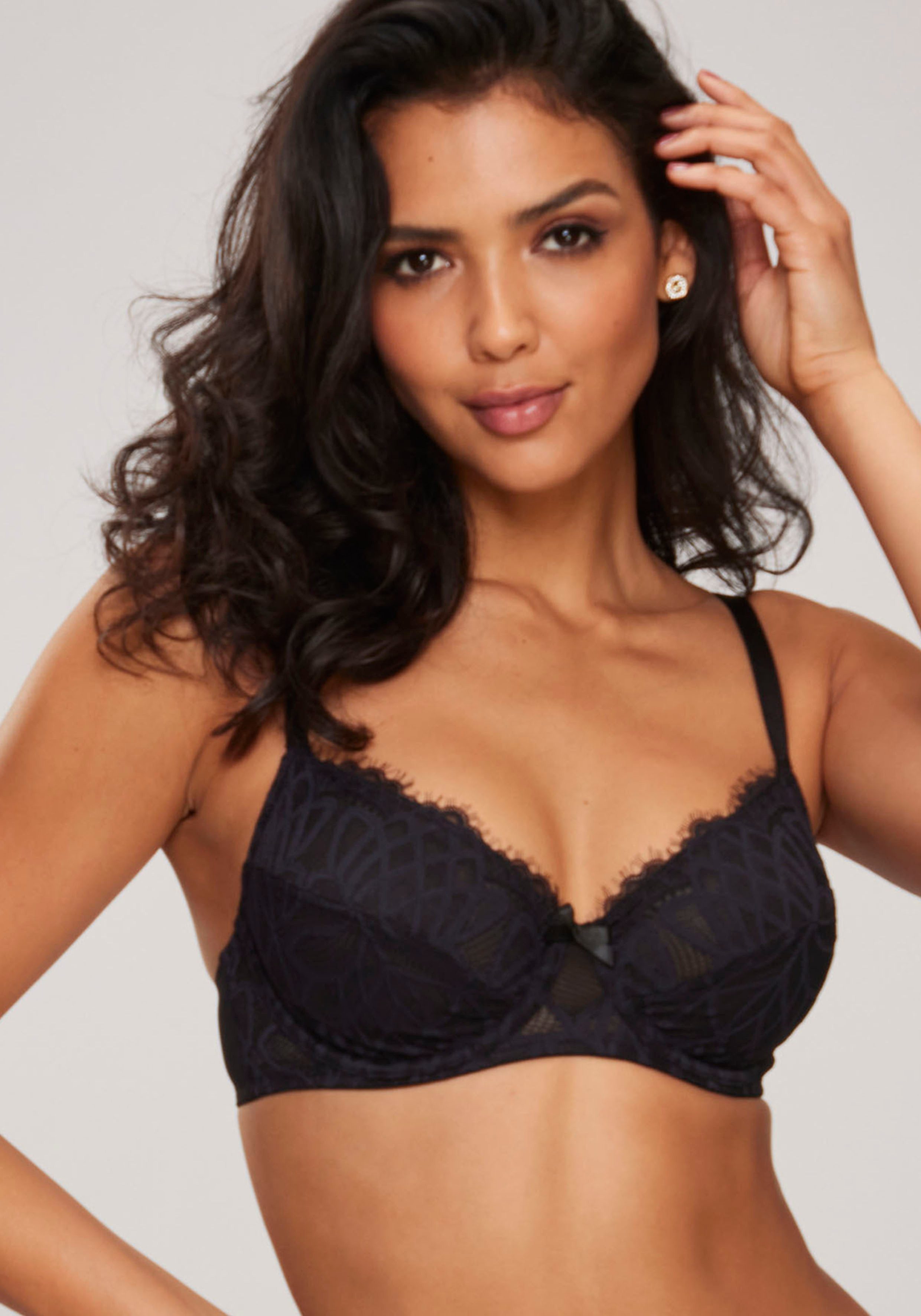 Lascana Beugel-bh Cara met vrouwelijk kant, deels gemaakt van gerecycled materiaal, lingerie