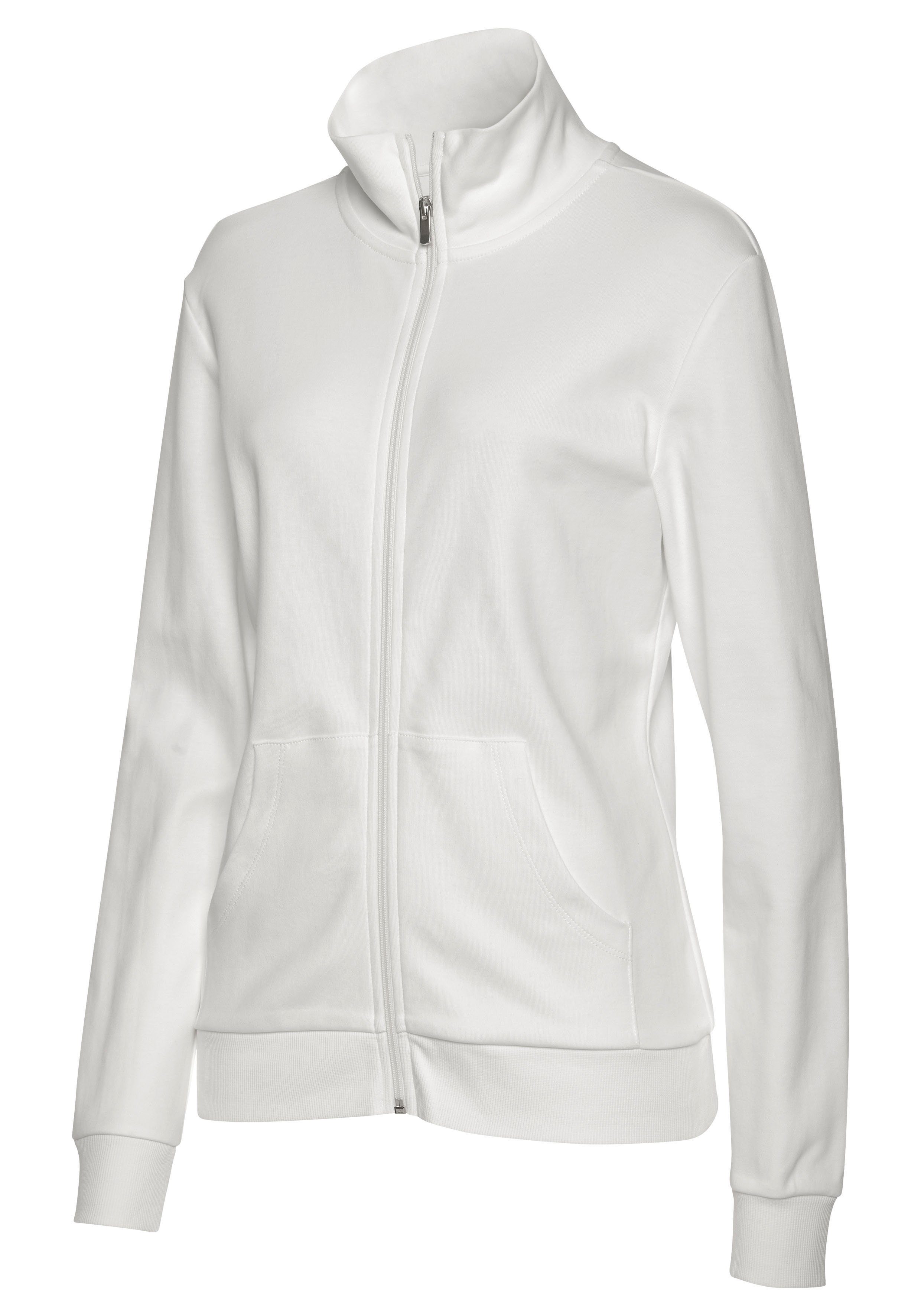 Bench. Loungewear Sweatvest met glanzende logo-borduurwerk op de staande kraag, loungepak