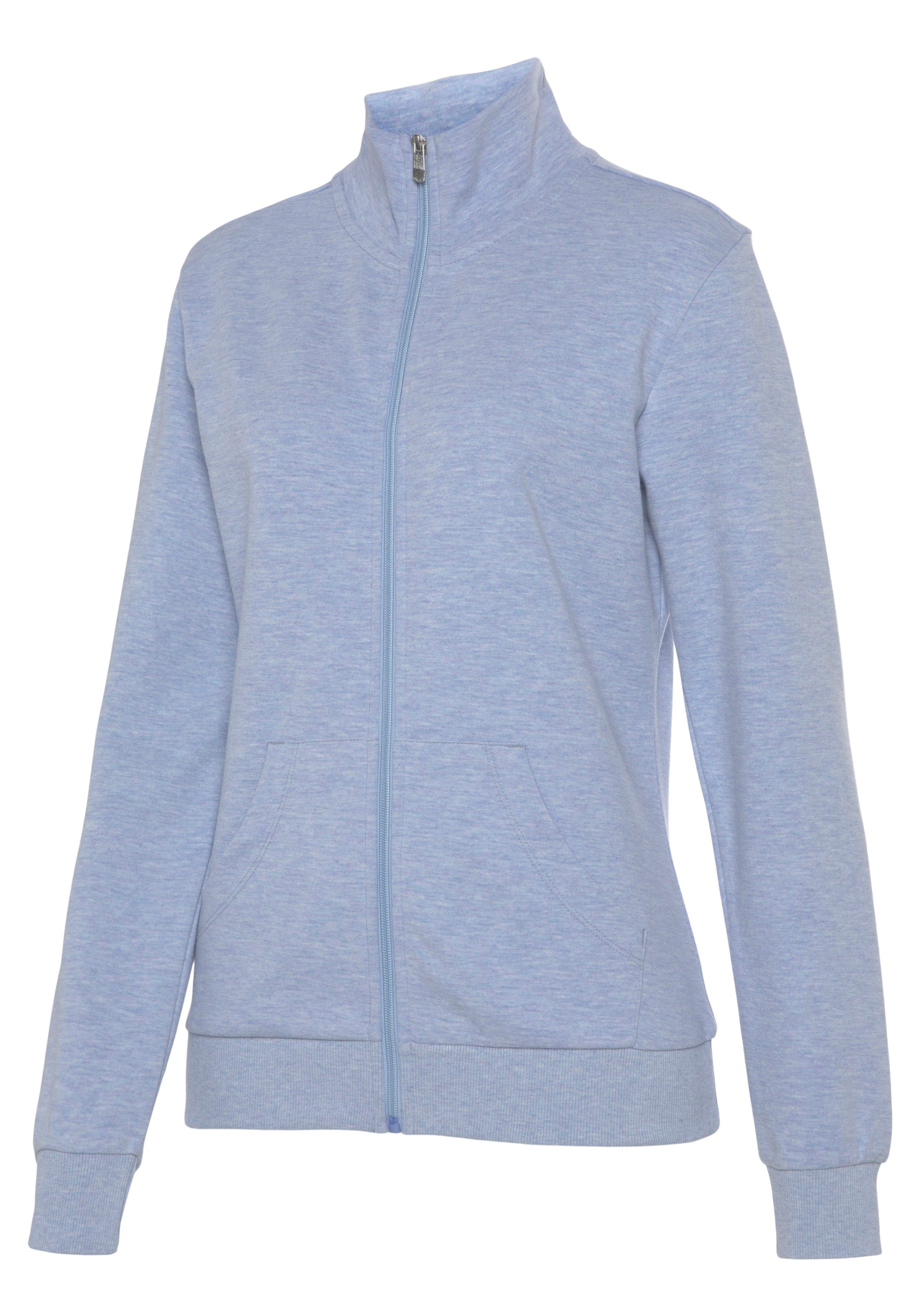 Bench. Loungewear Sweatvest - lounge jas met glanzende logostiksel op de staande kraag, loungewear