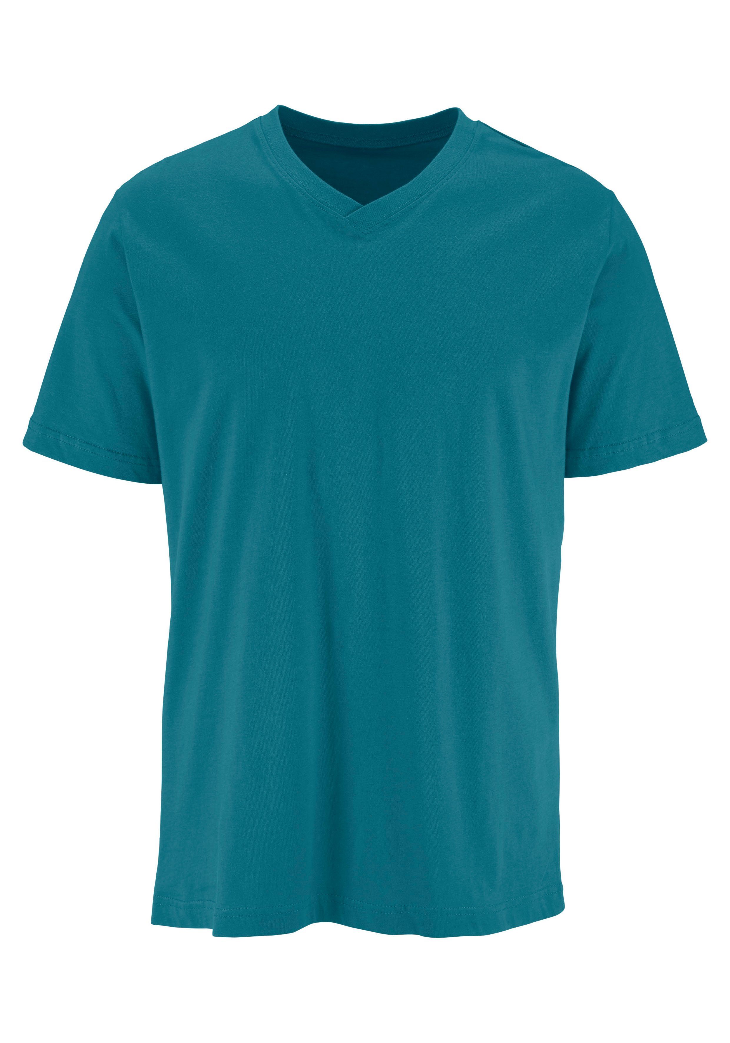 H.I.S T-shirt met v-hals van katoen, onderhemd, t-shirt (set, 3-delig)