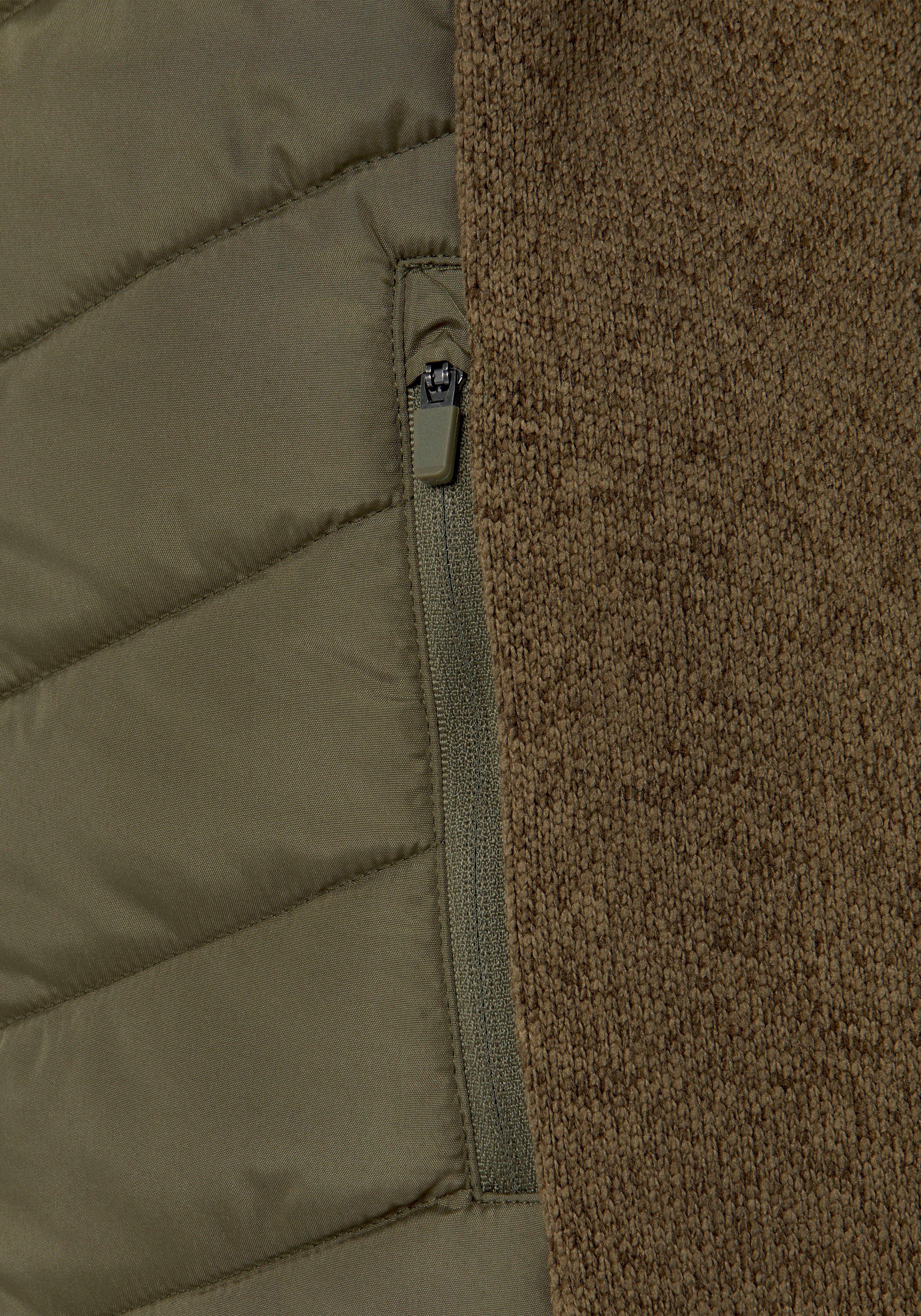 Vivance Gewatteerde jas met tricot-fleece-mouwen