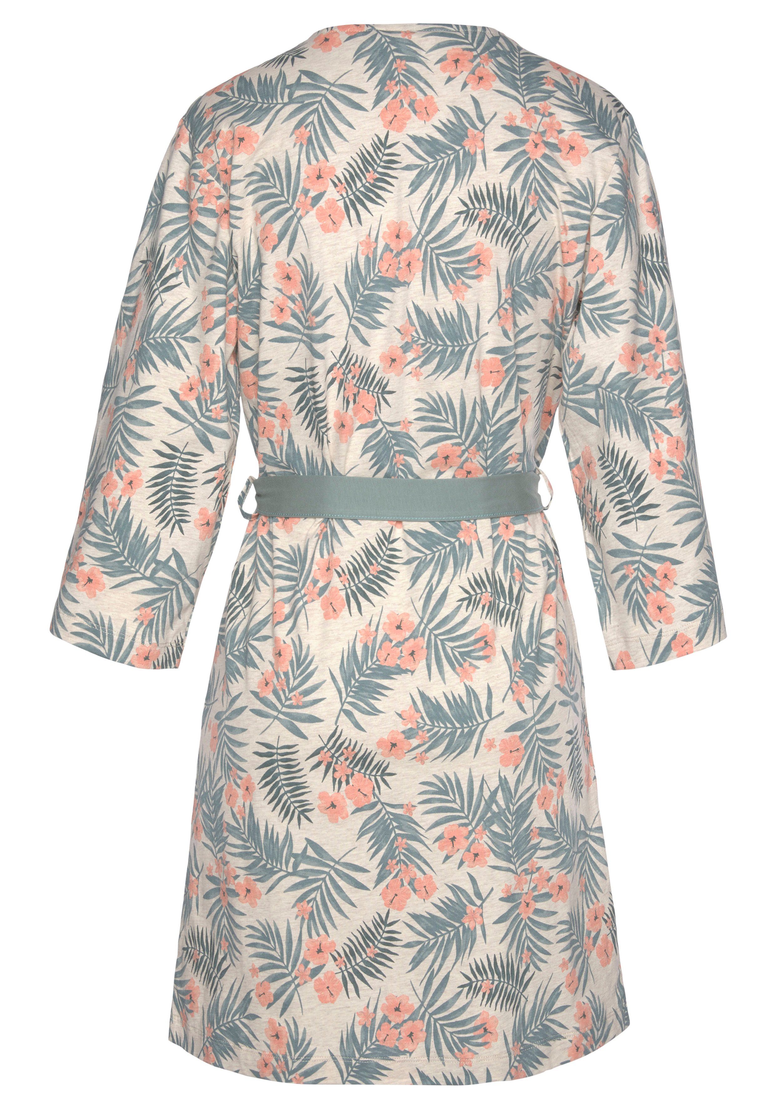 Lascana Kimono in uni en print all-over