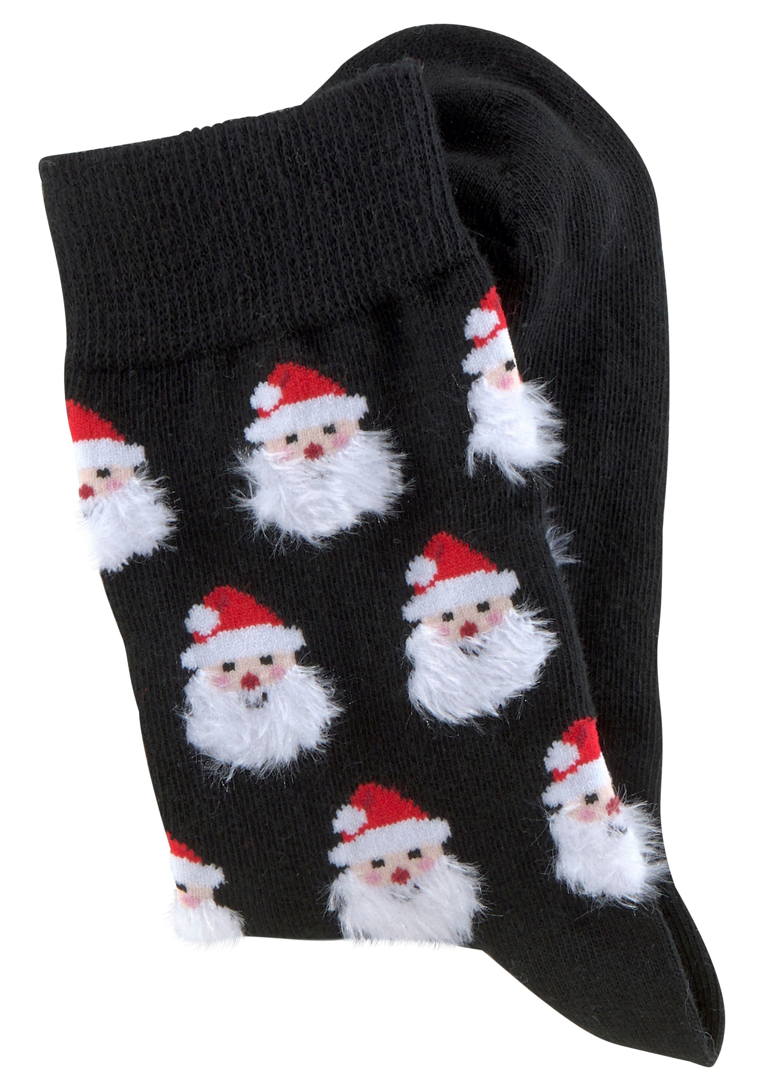 H.I.S Sokken met leuke kerstmotieven (set, 3 paar)