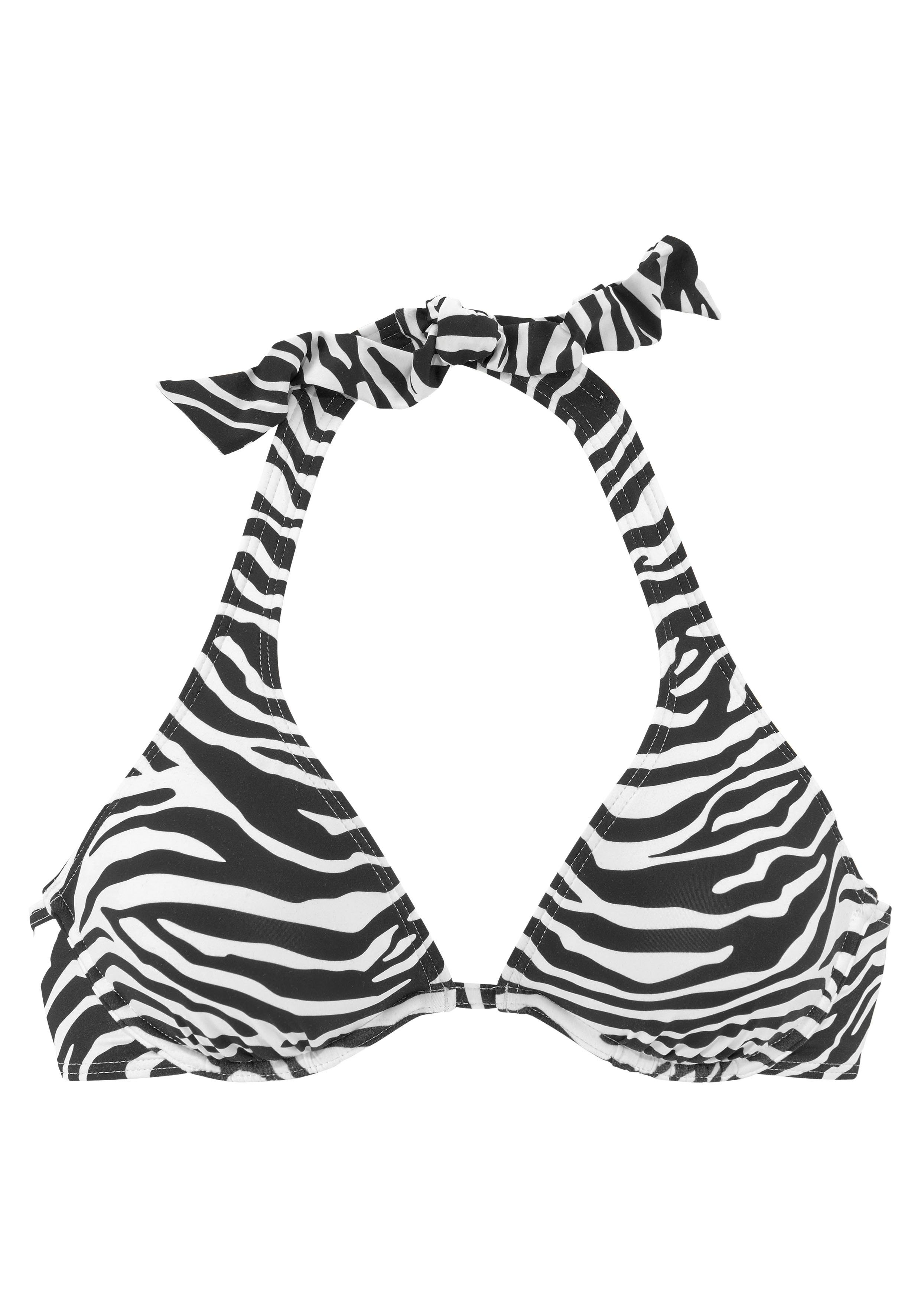 Venice Beach Bikinitop met beugels Fjella in tweekleurige animallook