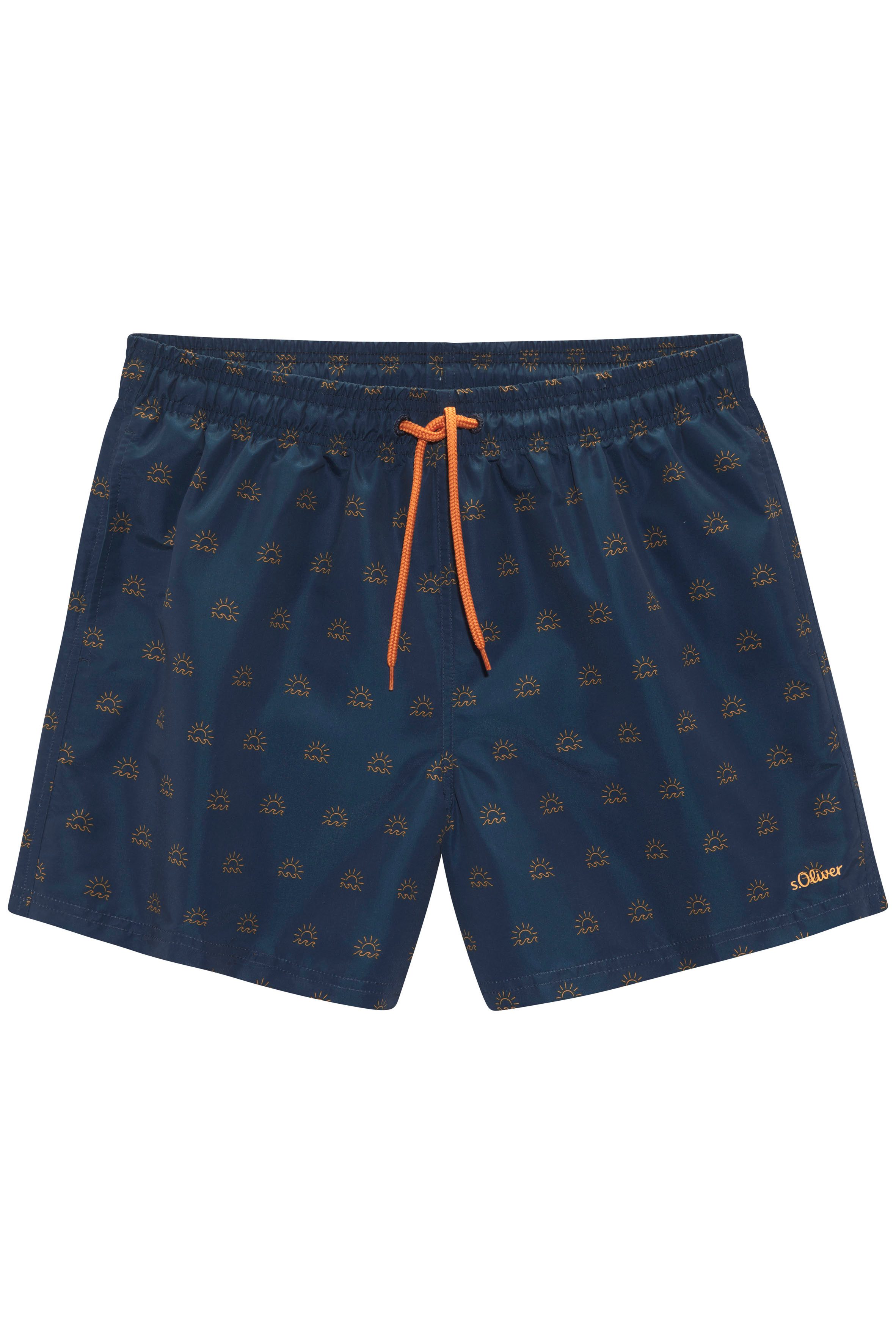s.Oliver RED LABEL Beachwear Zwemshort met modieuze all-over print