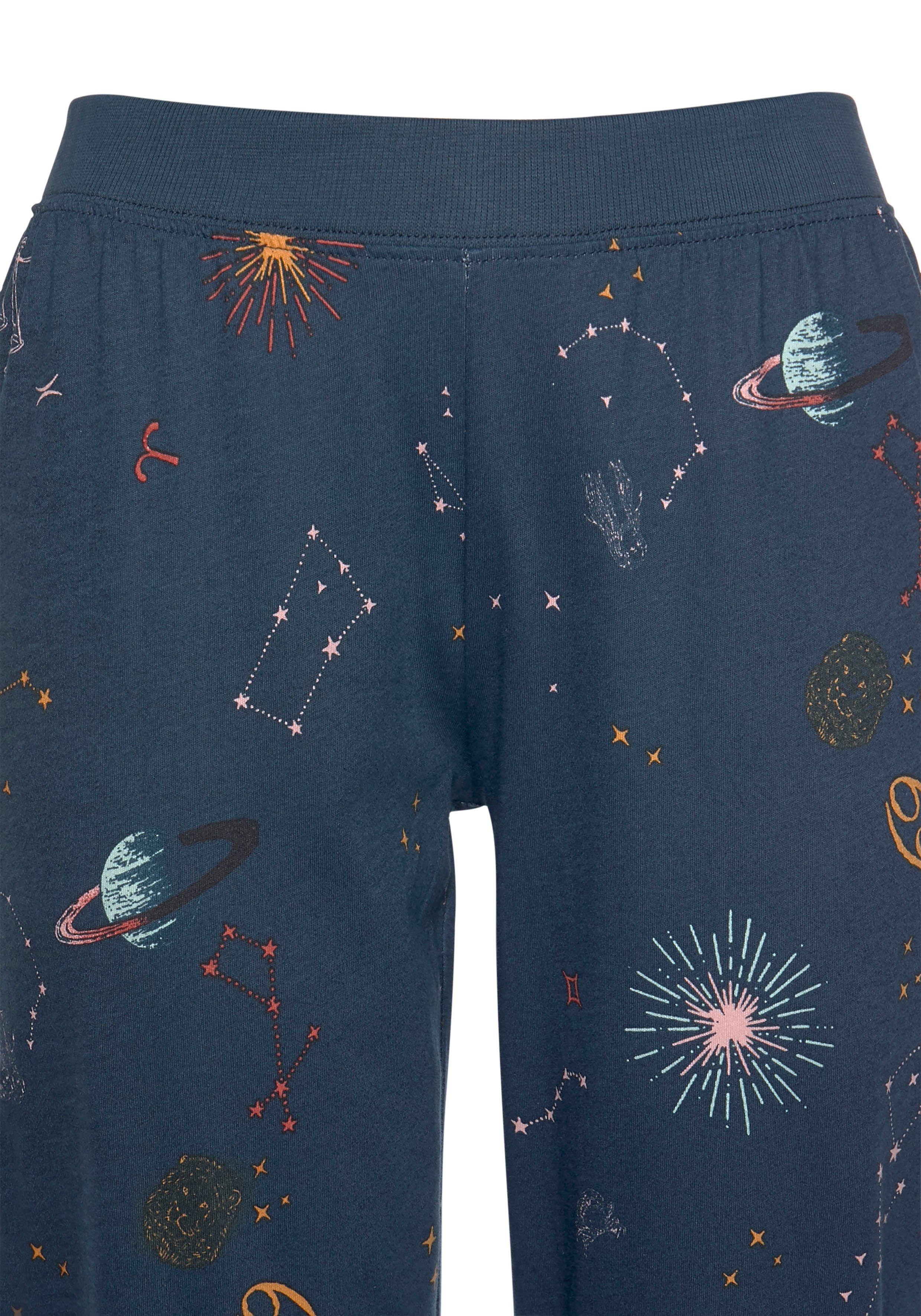 Vivance Dreams Pyjama met galaxy-print (2-delig, 1 stuk)