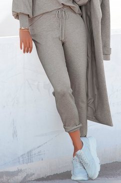 lascana comfortbroek in zachte tricotkwaliteit grijs