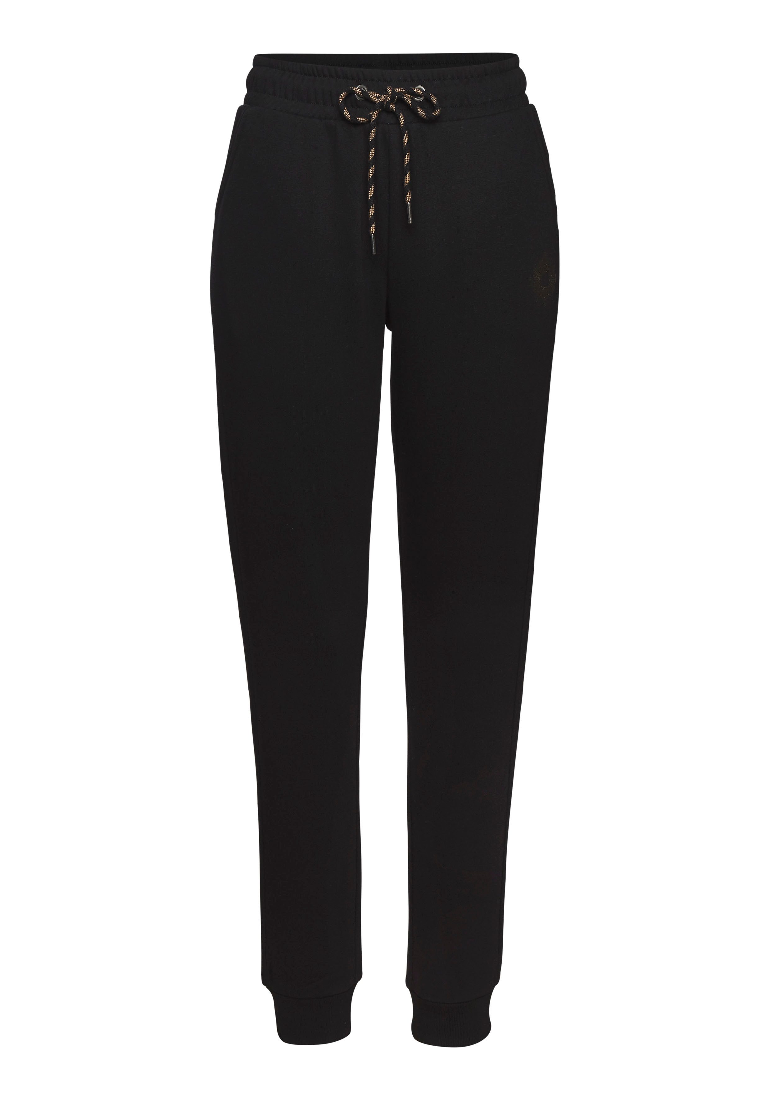 Buffalo Sweatbroek Loungebroek met zijzakken en kleine print, loungewear