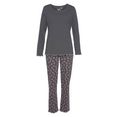 vivance dreams pyjama met sterrenprint bruin