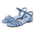 lascana sandalen met gevlochten riempjes blauw