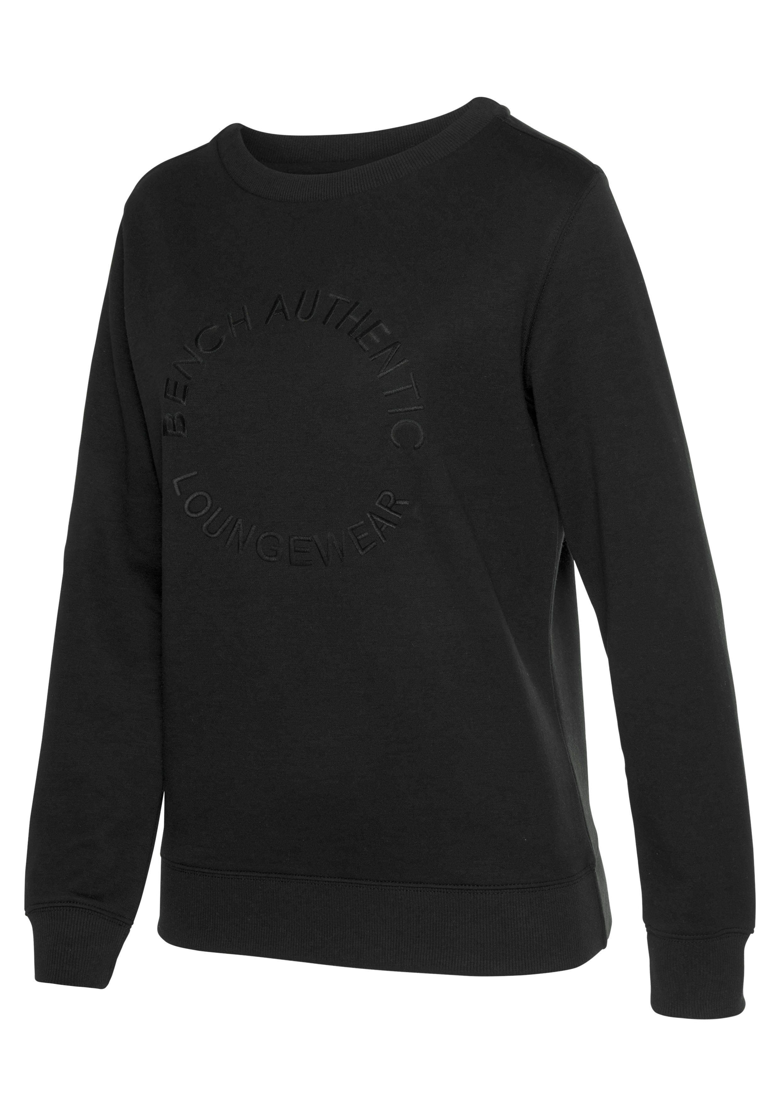 Bench. Loungewear Sweatshirt Met geborduurd logo met ronde logostiksel, loungewear