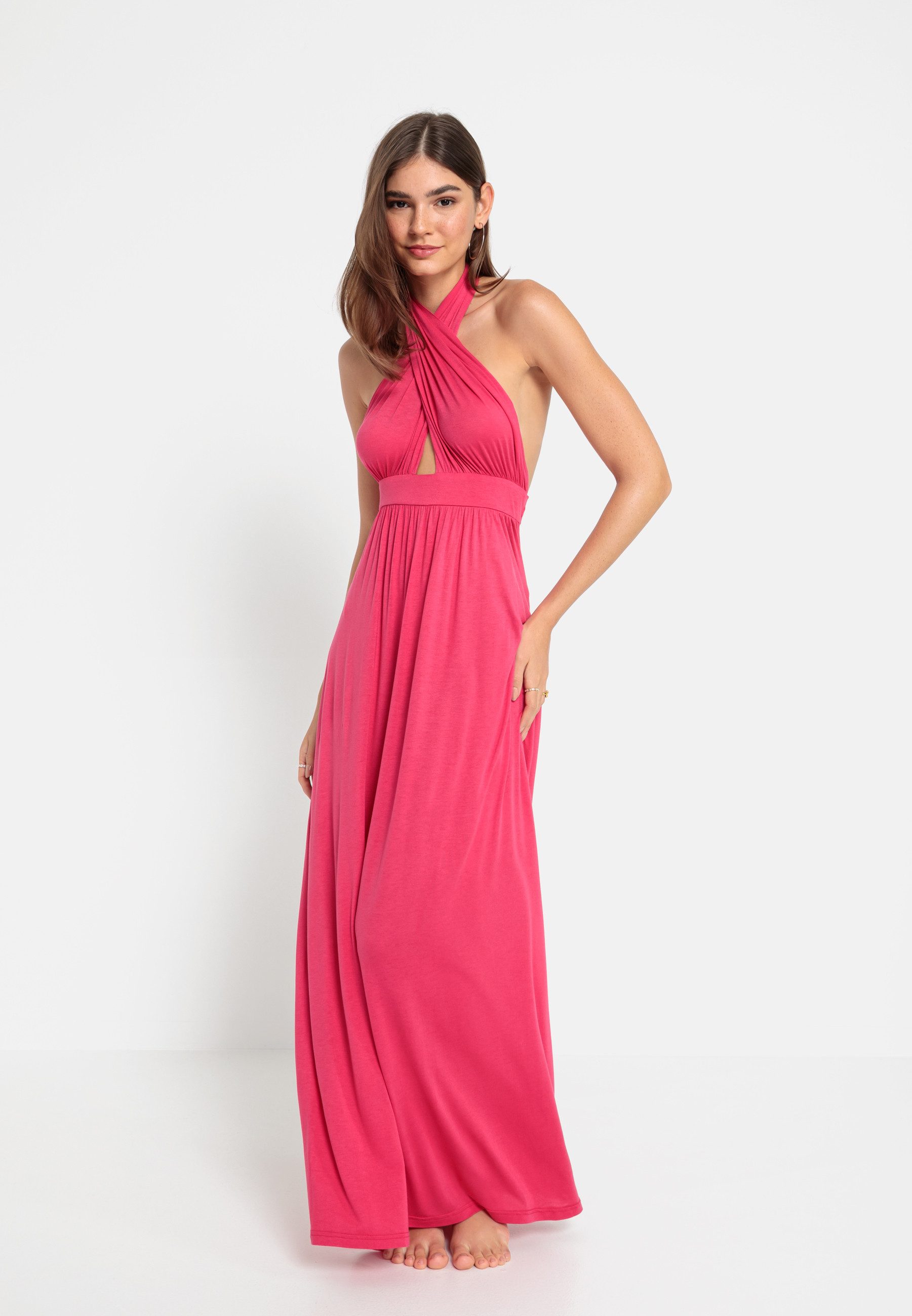 LSCN by LASCANA Jurk in haltermodel in maxi lengte