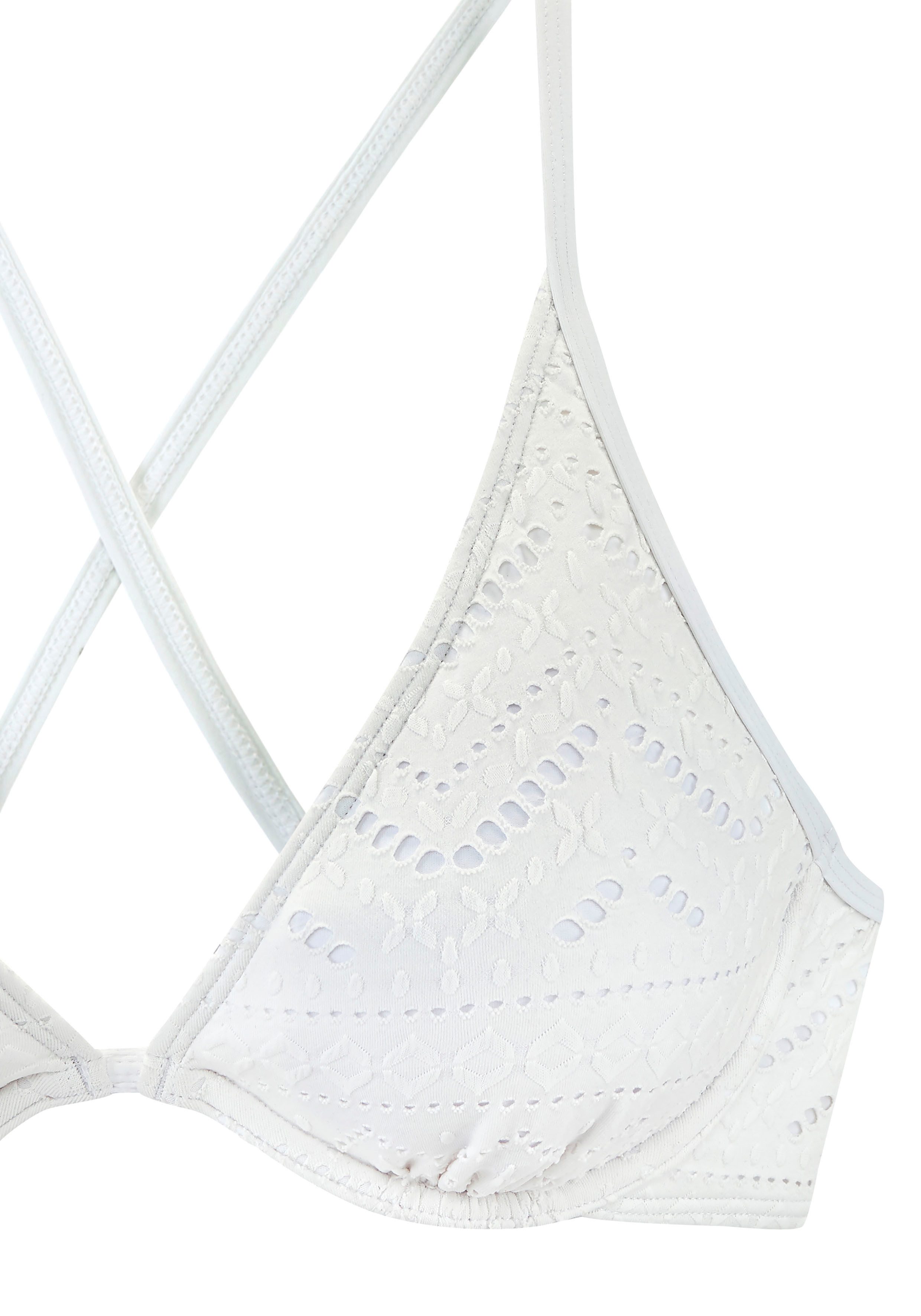 Lascana Beugelbikinitop Omara met broderie anglaise
