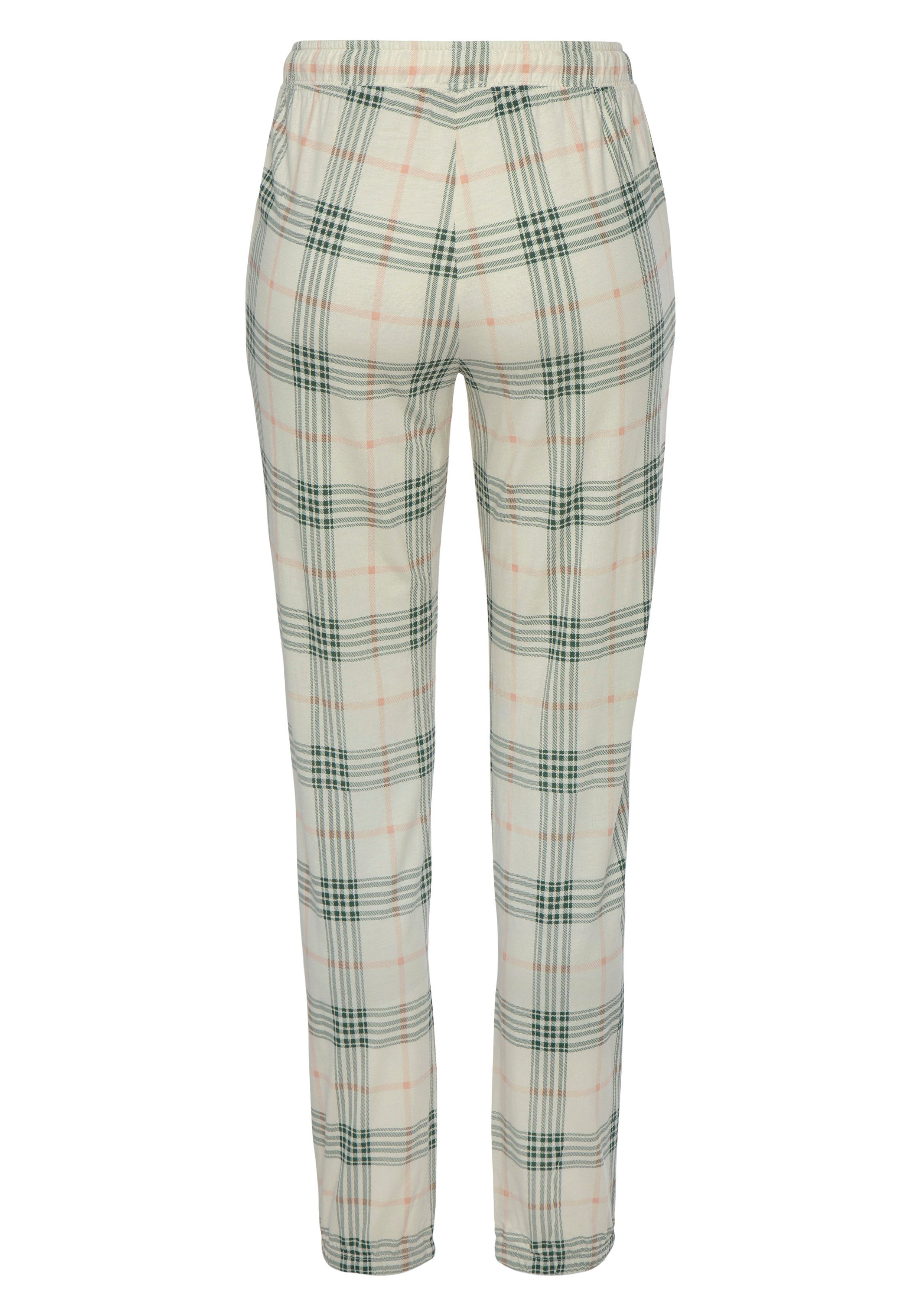 Vivance Dreams Pyjamabroek met fluwelen band aan de elastische tunnelband pyjama's maat 36/38 beige
