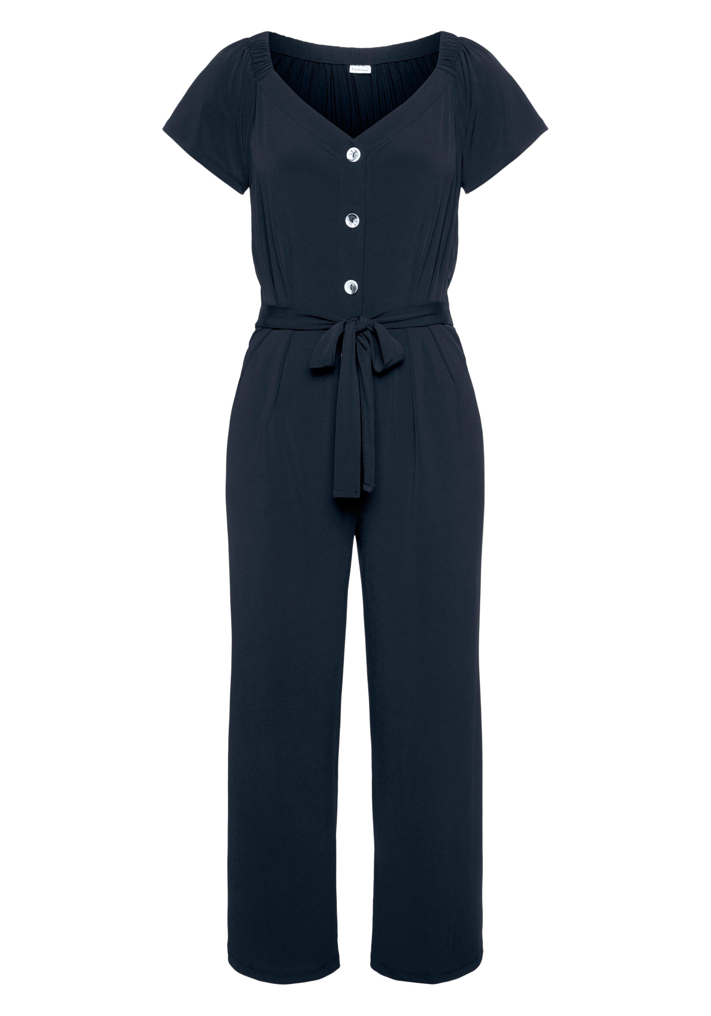 lascana jumpsuit in culotte-stijl blauw