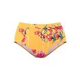sunseeker highwaist-bikinibroekje modern met een bloemmotief geel