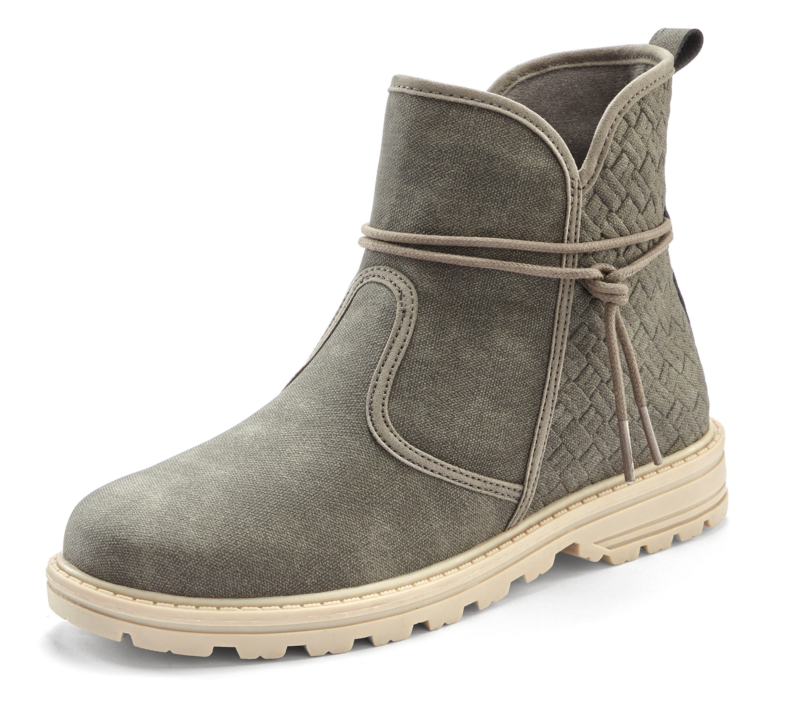 Vivance Laarsjes Boots, laarzen met verfijnde bindbanden vegan