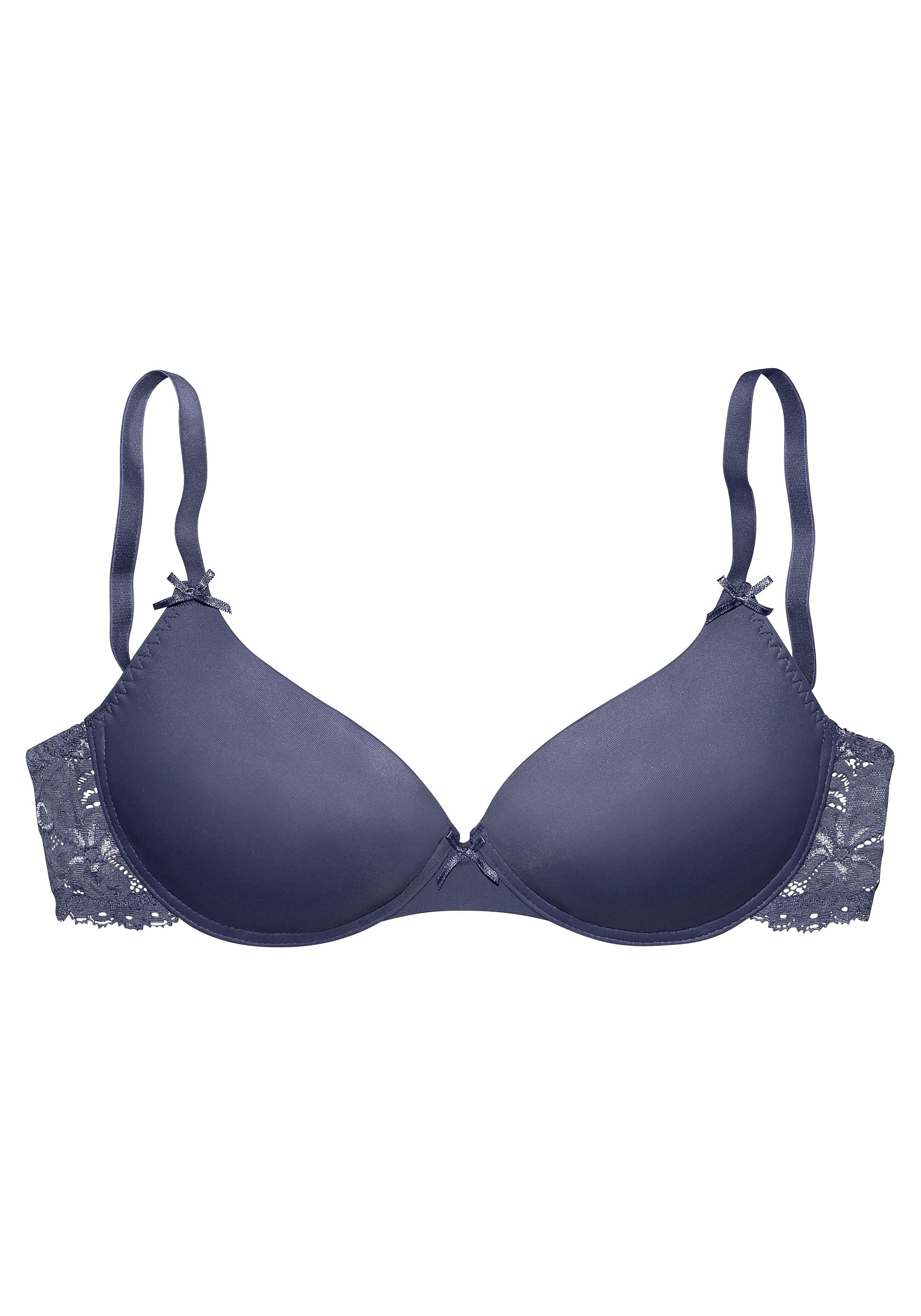 Nuance Bh met steuncups achter van kant, cups van microtouch, dessous beugel bh's maat 70 C blauw