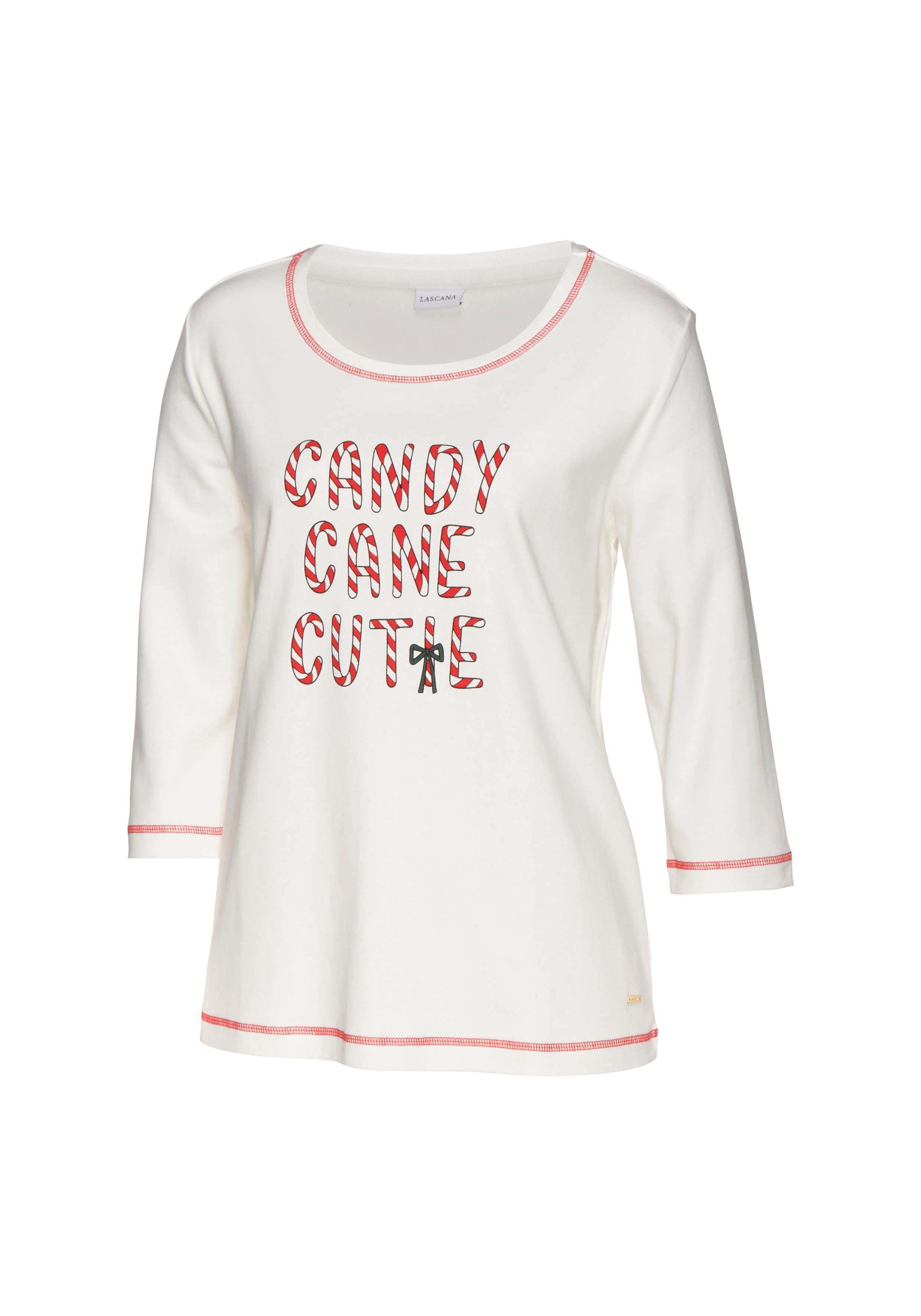 Lascana Pyjama top met belettering